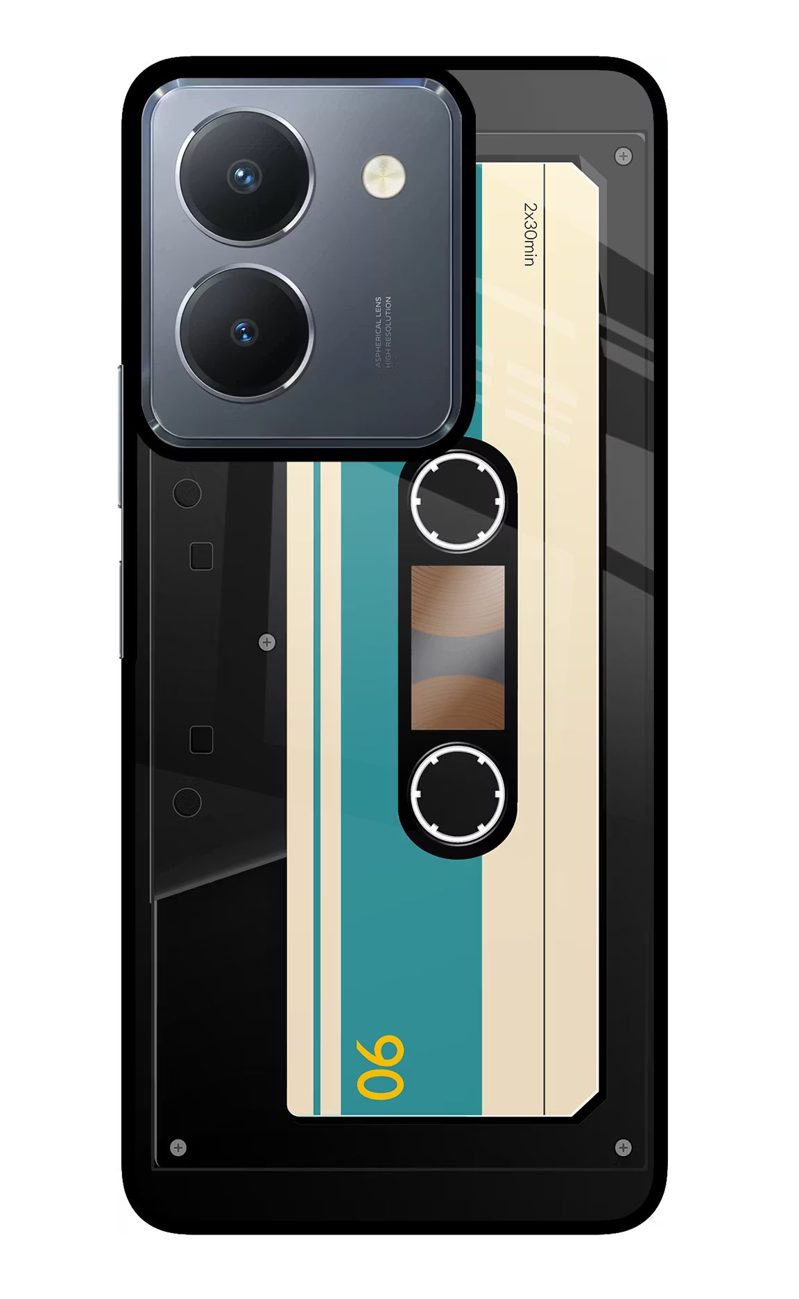 Cassette Vivo Y36 Glass Case - Cassette Vivo Y36 Glass Case Cassette Vivo Y36 Glass Case