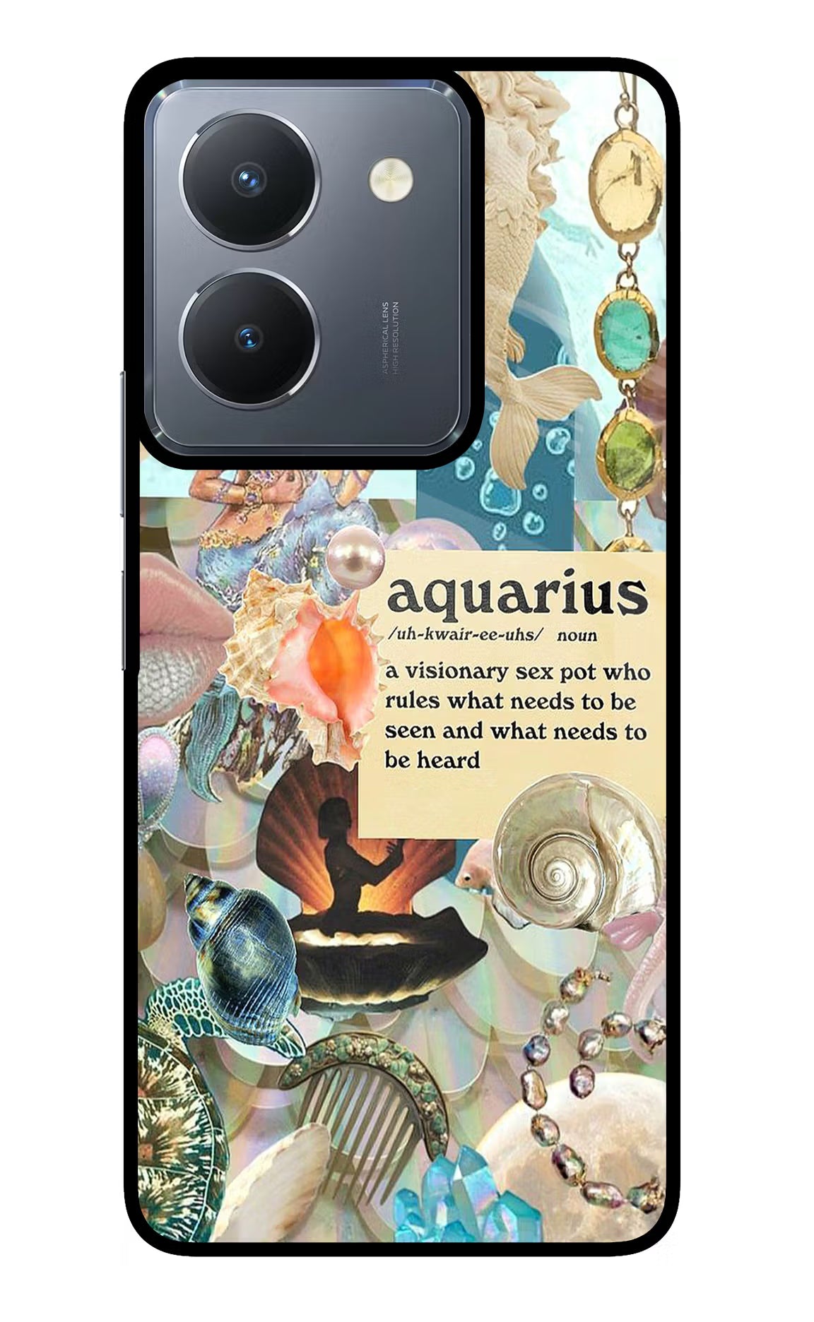 Aquarius Zodiac Vivo Y36 Glass Case - Aquarius Zodiac Vivo Y36 Glass Case Aquarius Zodiac Vivo Y36 Glass Case