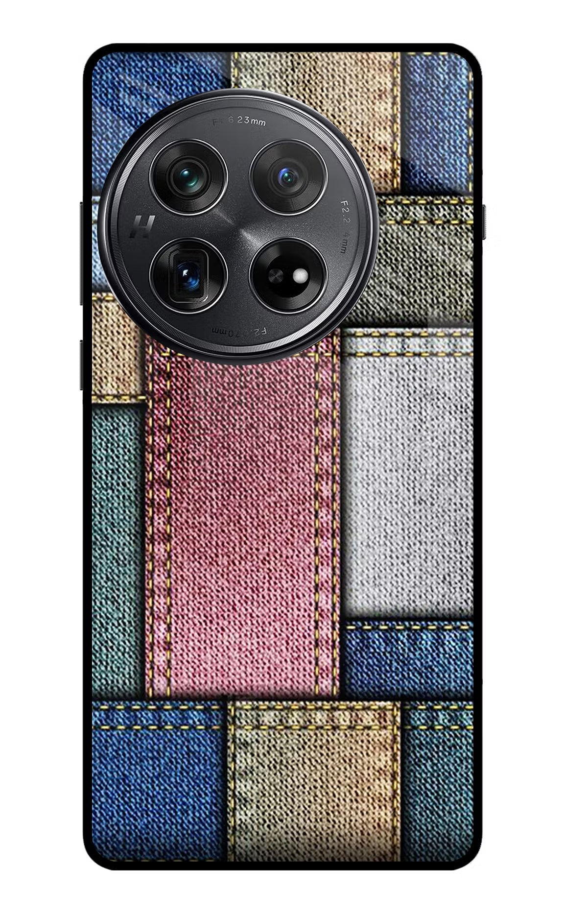 Multicolor Jeans Oneplus 12 Glass Case - Multicolor Jeans Oneplus 12 Glass Case Multicolor Jeans Oneplus 12 Glass Case
