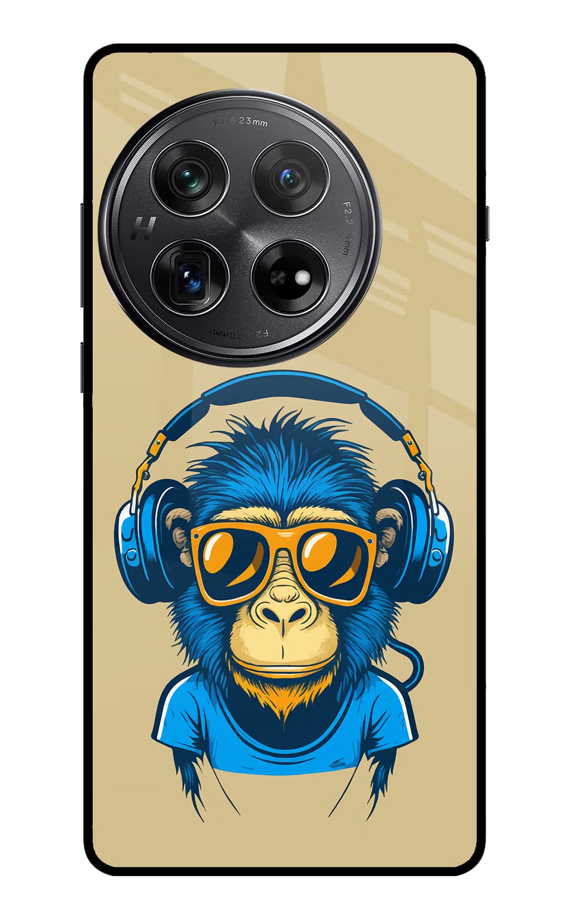 Monkey Headphone Oneplus 12 Glass Case - Monkey Headphone Oneplus 12 Glass Case Monkey Headphone Oneplus 12 Glass Case