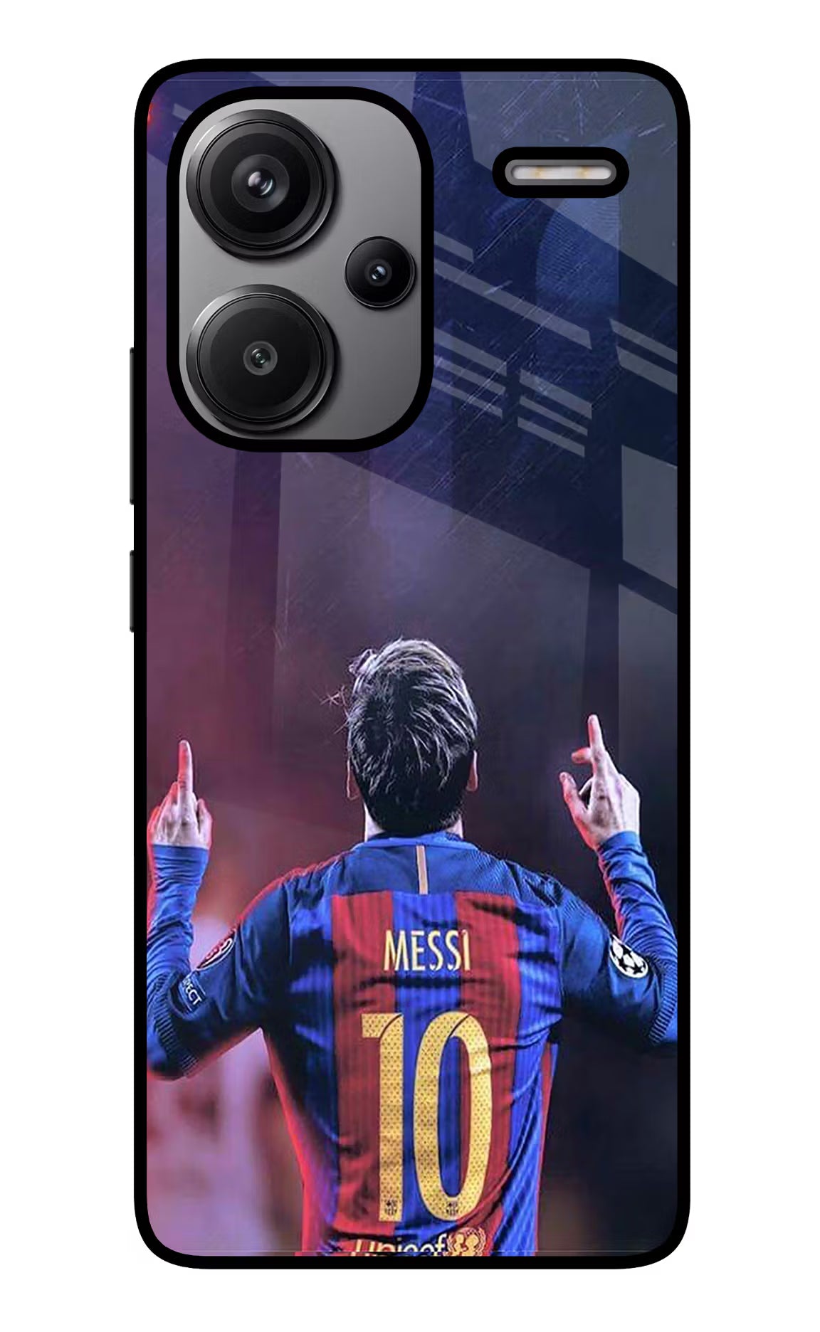 Messi Redmi Note 13 Pro+ 5G Glass Case - Messi Redmi Note 13 Pro+ 5G Glass Case Messi Redmi Note 13 Pro+ 5G Glass Case