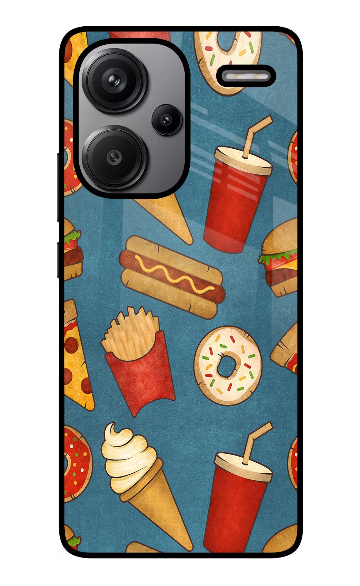 Foodie Redmi Note 13 Pro+ 5G Glass Case - Foodie Redmi Note 13 Pro+ 5G Glass Case Foodie Redmi Note 13 Pro+ 5G Glass Case