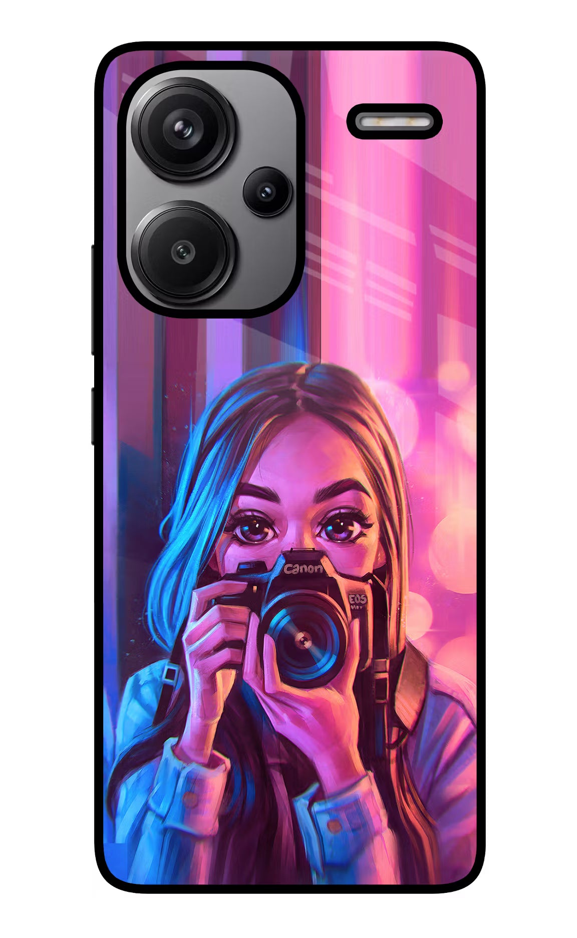 Girl Photographer Redmi Note 13 Pro+ 5G Glass Case - Girl Photographer Redmi Note 13 Pro+ 5G Glass Case Girl Photographer Redmi Note 13 Pro+ 5G Glass Case
