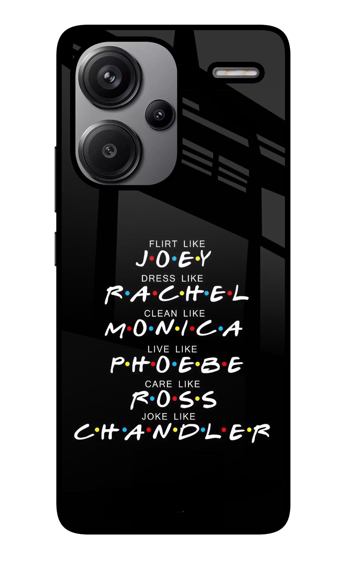 FRIENDS Character Redmi Note 13 Pro+ 5G Glass Case - FRIENDS Character Redmi Note 13 Pro+ 5G Glass Case FRIENDS Character Redmi Note 13 Pro+ 5G Glass Case
