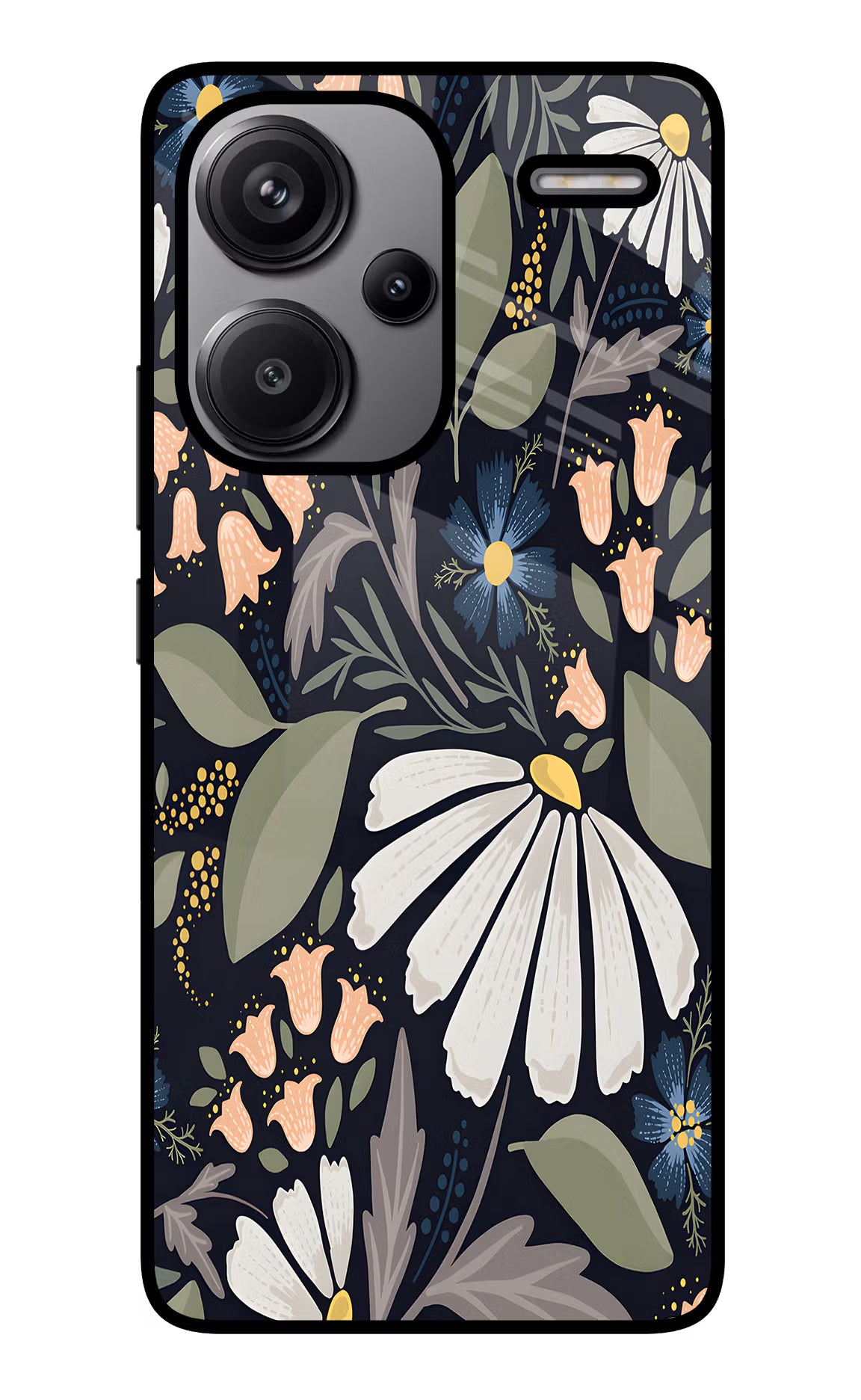 Flowers Art Redmi Note 13 Pro+ 5G Glass Case - Flowers Art Redmi Note 13 Pro+ 5G Glass Case Flowers Art Redmi Note 13 Pro+ 5G Glass Case