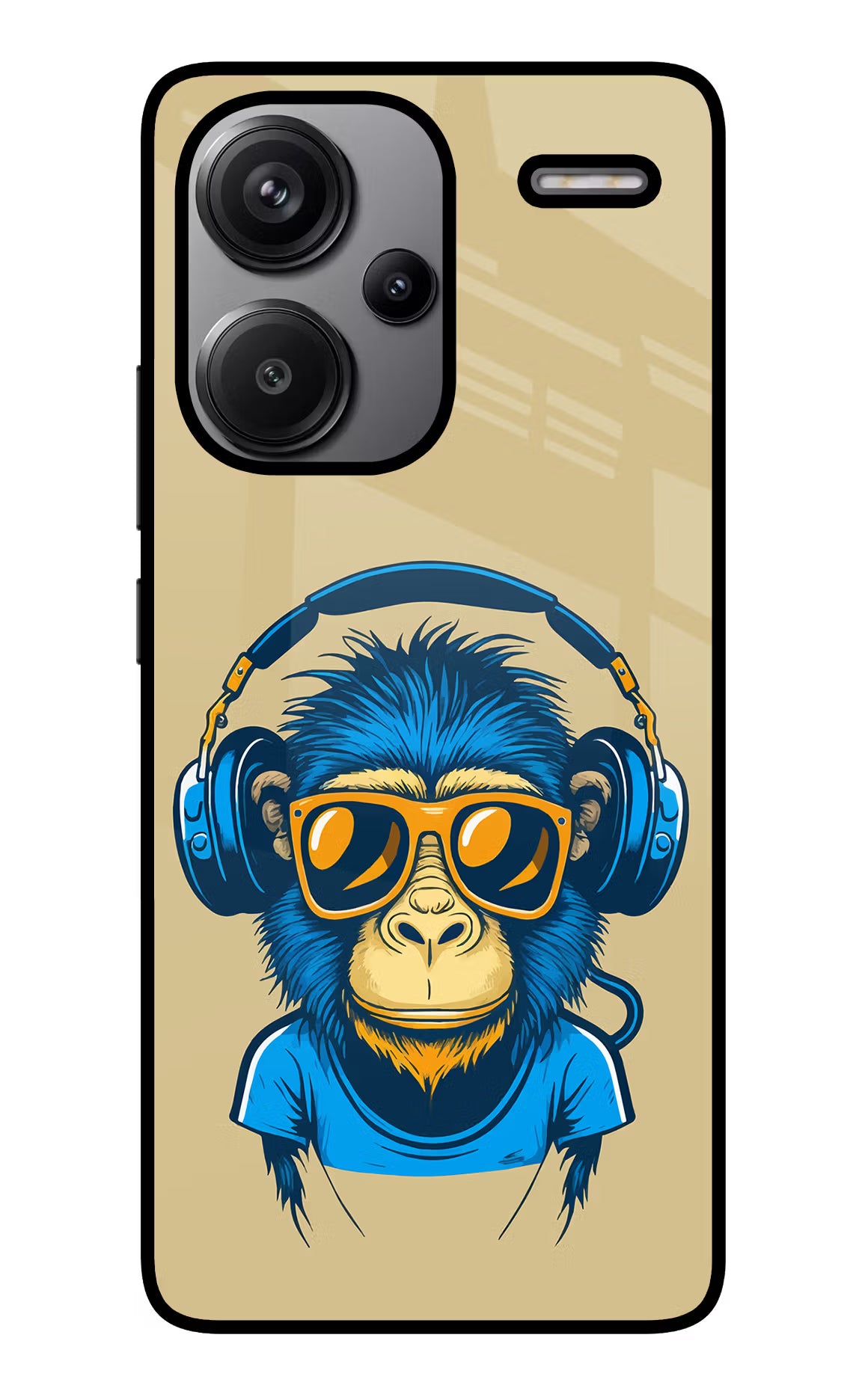 Monkey Headphone Redmi Note 13 Pro+ 5G Glass Case - Monkey Headphone Redmi Note 13 Pro+ 5G Glass Case Monkey Headphone Redmi Note 13 Pro+ 5G Glass Case