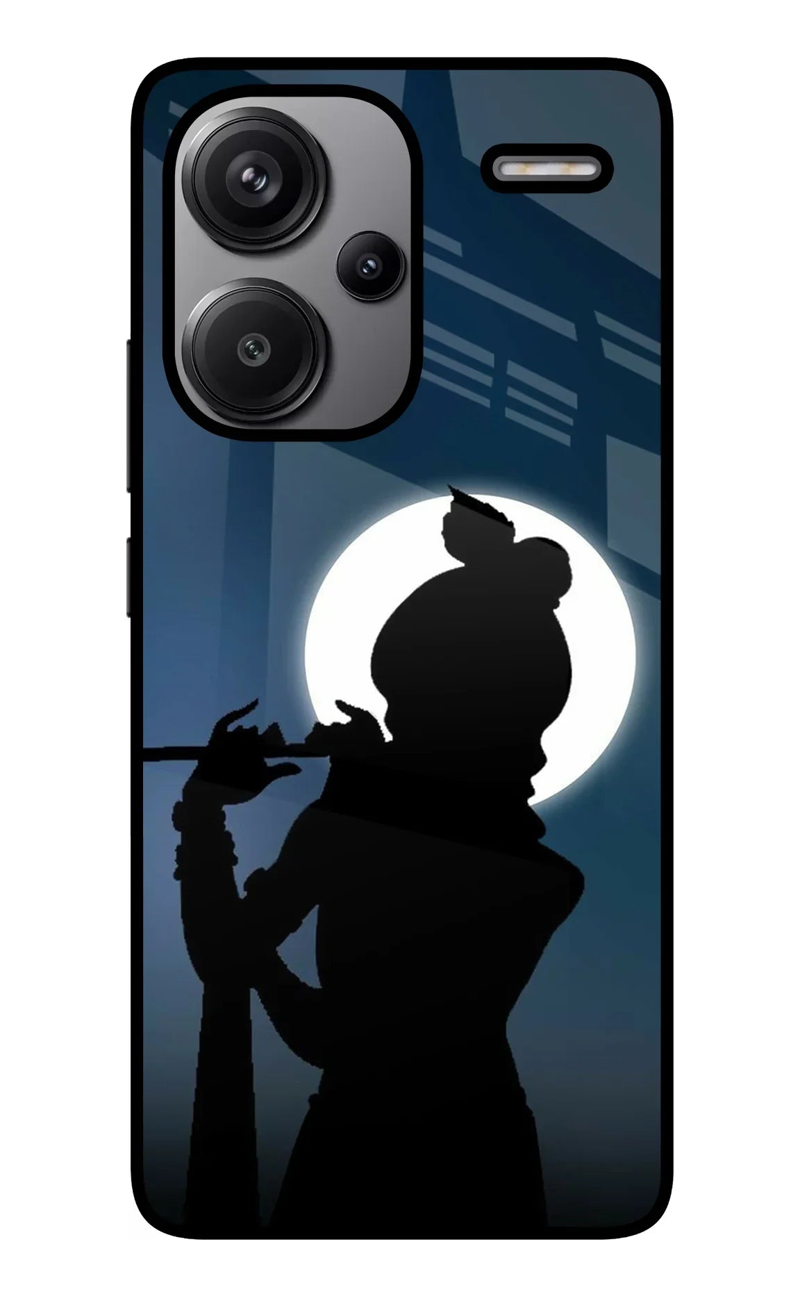 Shri Krishna Silhouette Redmi Note 13 Pro+ 5G Glass Case - Shri Krishna Silhouette Redmi Note 13 Pro+ 5G Glass Case Shri Krishna Silhouette Redmi Note 13 Pro+ 5G Glass Case