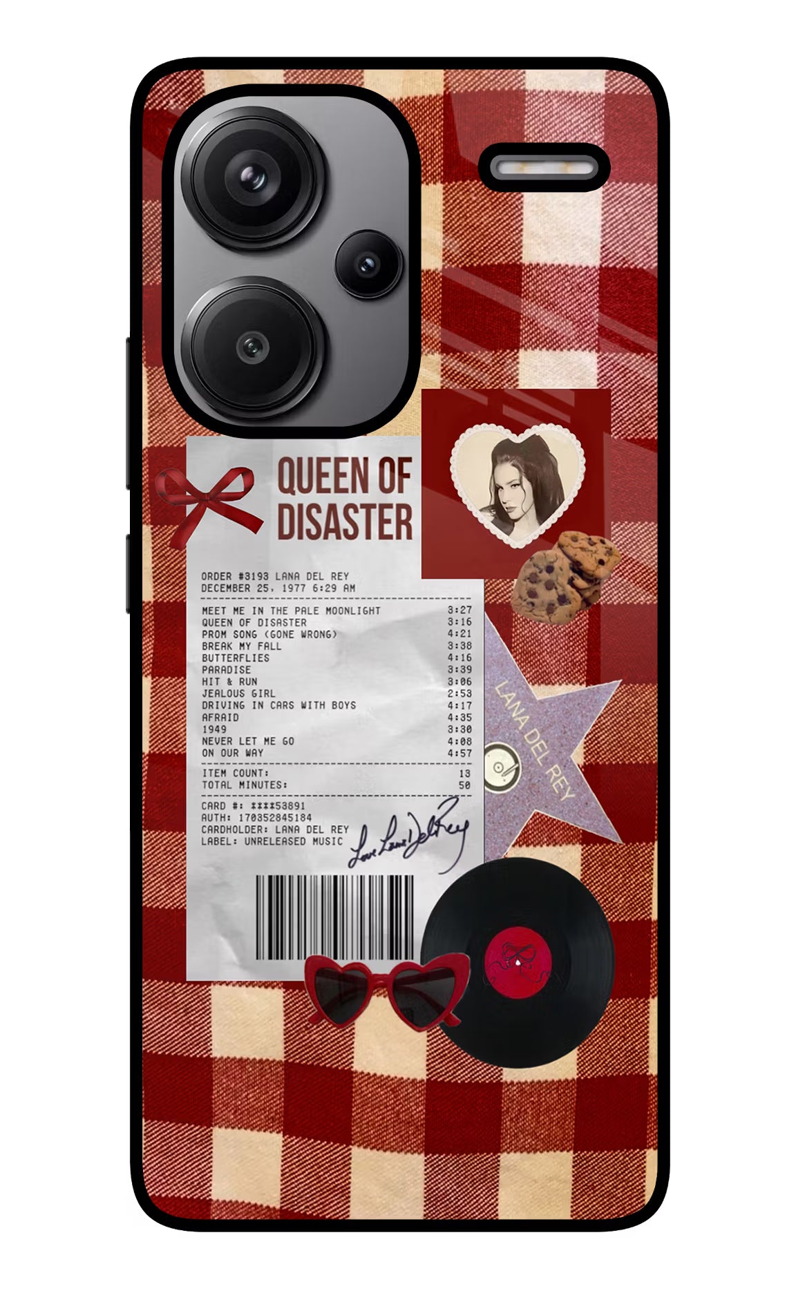Queen of Disaster Redmi Note 13 Pro+ 5G Glass Case - Queen of Disaster Redmi Note 13 Pro+ 5G Glass Case Queen of Disaster Redmi Note 13 Pro+ 5G Glass Case