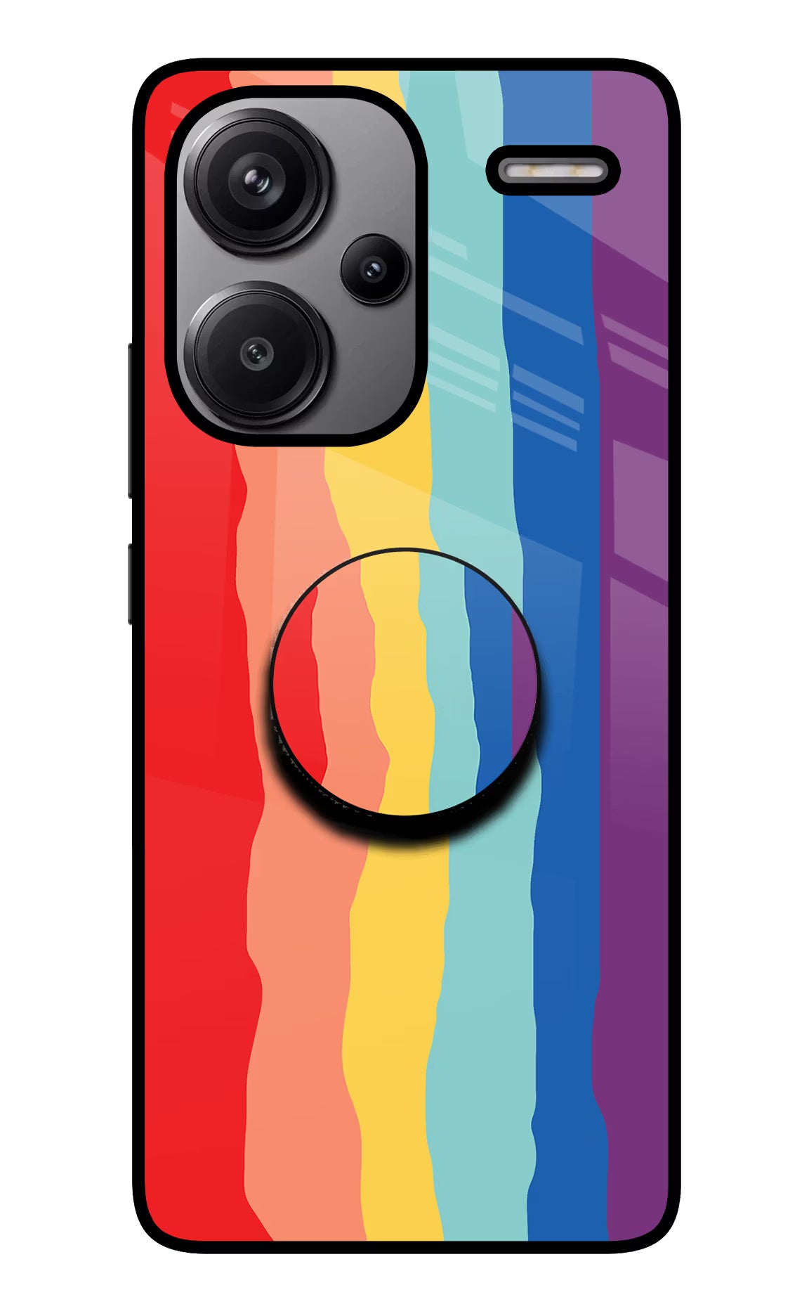 Rainbow Redmi Note 13 Pro+ 5G Glass Case - Rainbow Redmi Note 13 Pro+ 5G Glass Case Rainbow Redmi Note 13 Pro+ 5G Glass Case
