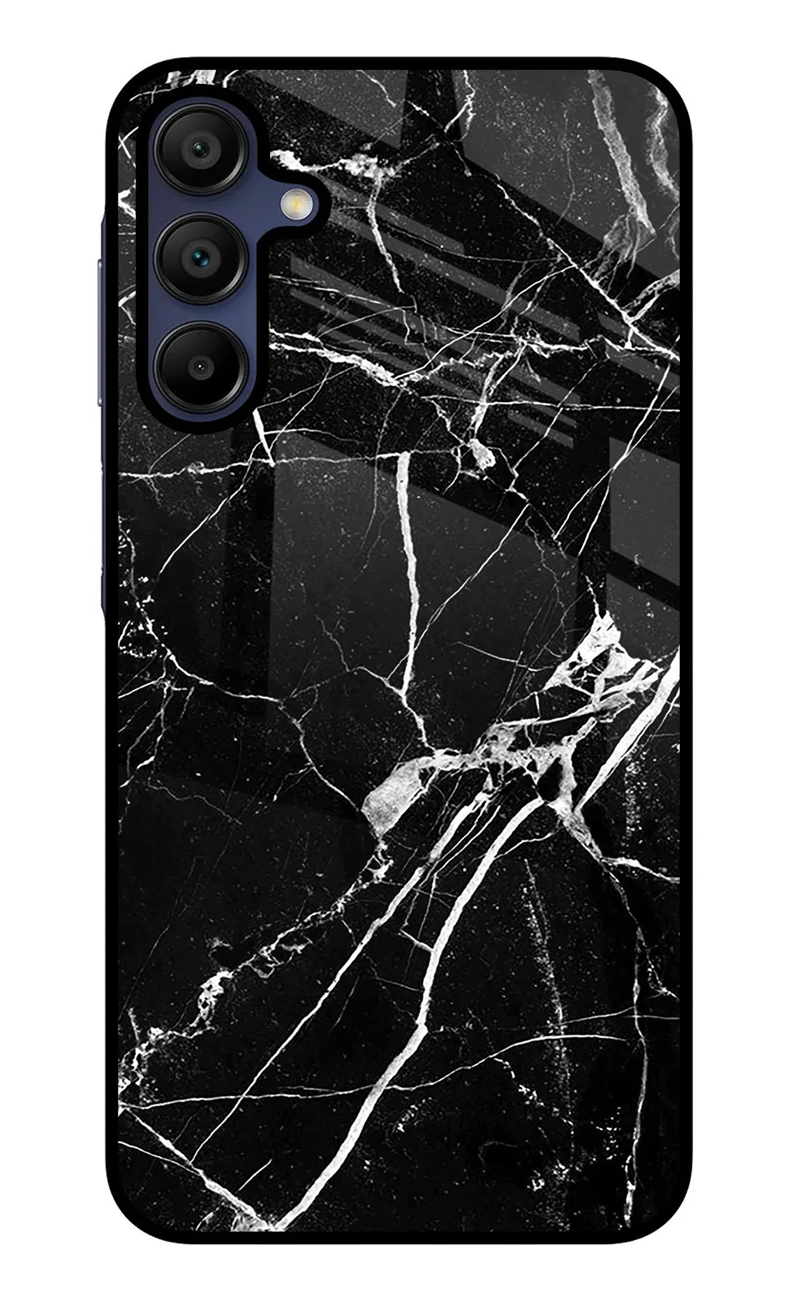 Black Marble Pattern Samsung A15 5G Glass Case - Black Marble Pattern Samsung A15 5G Glass Case Black Marble Pattern Samsung A15 5G Glass Case