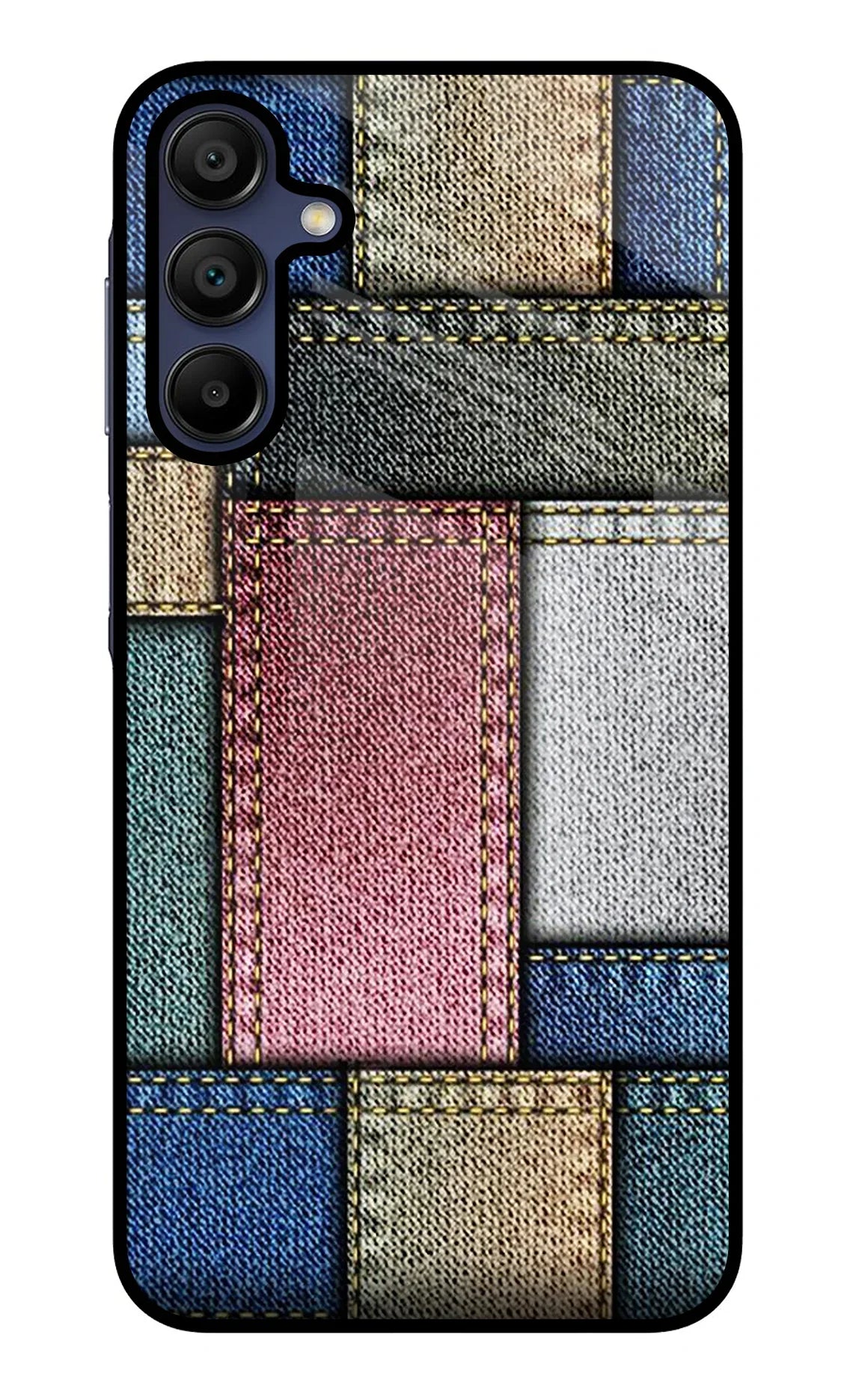 Multicolor Jeans Samsung A15 5G Glass Case - Multicolor Jeans Samsung A15 5G Glass Case Multicolor Jeans Samsung A15 5G Glass Case