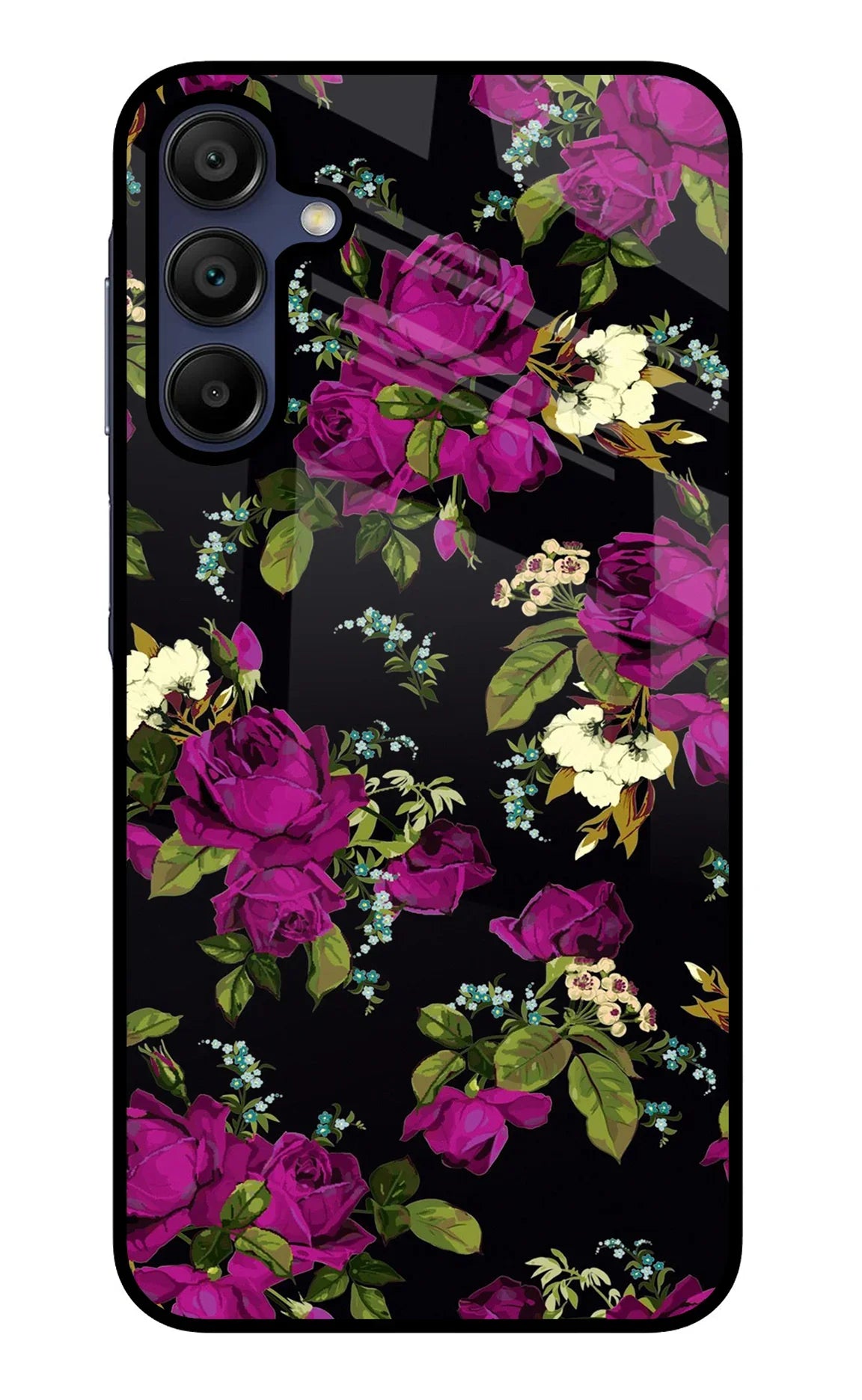 Flowers Samsung A15 5G Glass Case - Flowers Samsung A15 5G Glass Case Flowers Samsung A15 5G Glass Case
