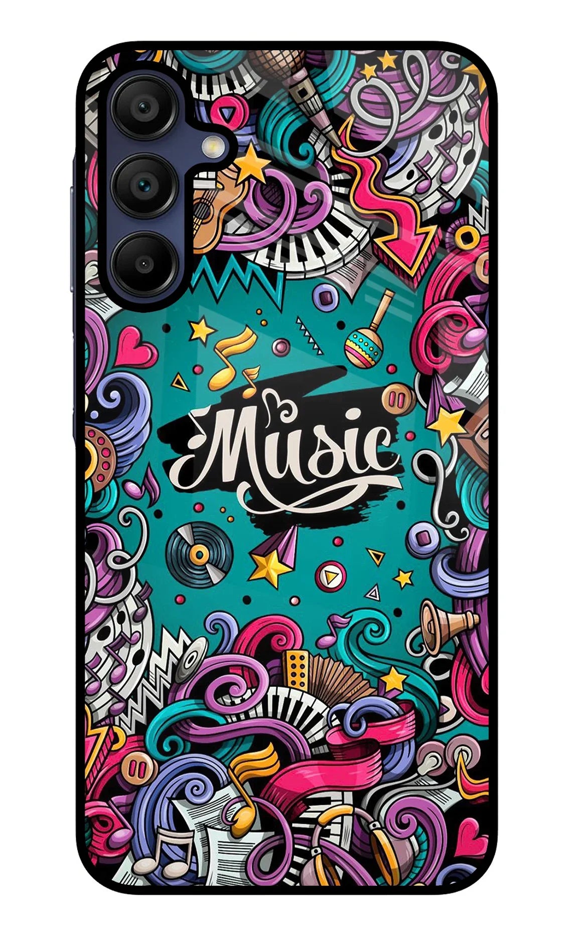 Music Graffiti Samsung A15 5G Glass Case - Music Graffiti Samsung A15 5G Glass Case Music Graffiti Samsung A15 5G Glass Case