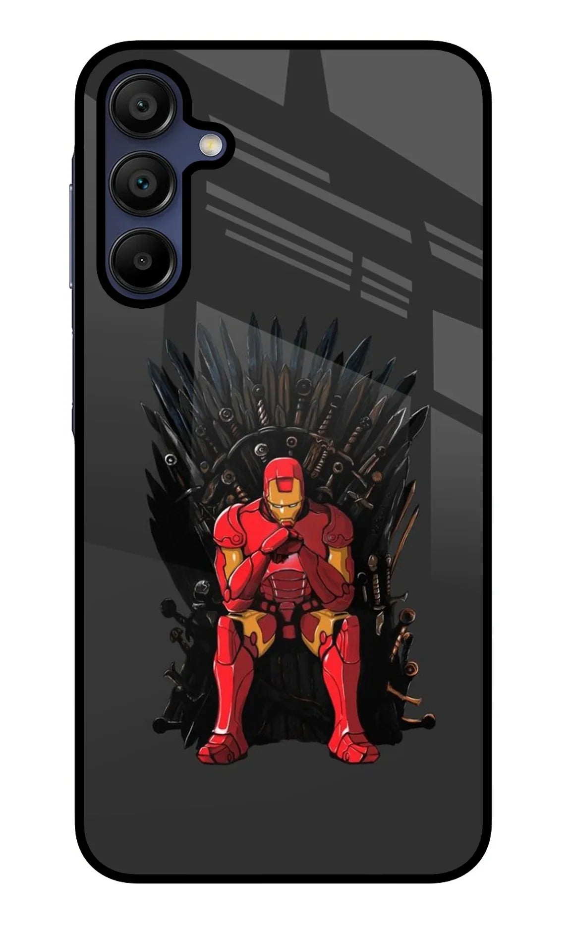 Ironman Throne Samsung A15 5G Glass Case - Ironman Throne Samsung A15 5G Glass Case Ironman Throne Samsung A15 5G Glass Case