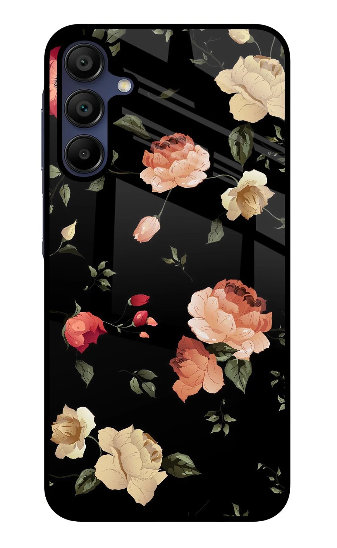 Flowers Samsung A15 5G Glass Case - Flowers Samsung A15 5G Glass Case Flowers Samsung A15 5G Glass Case