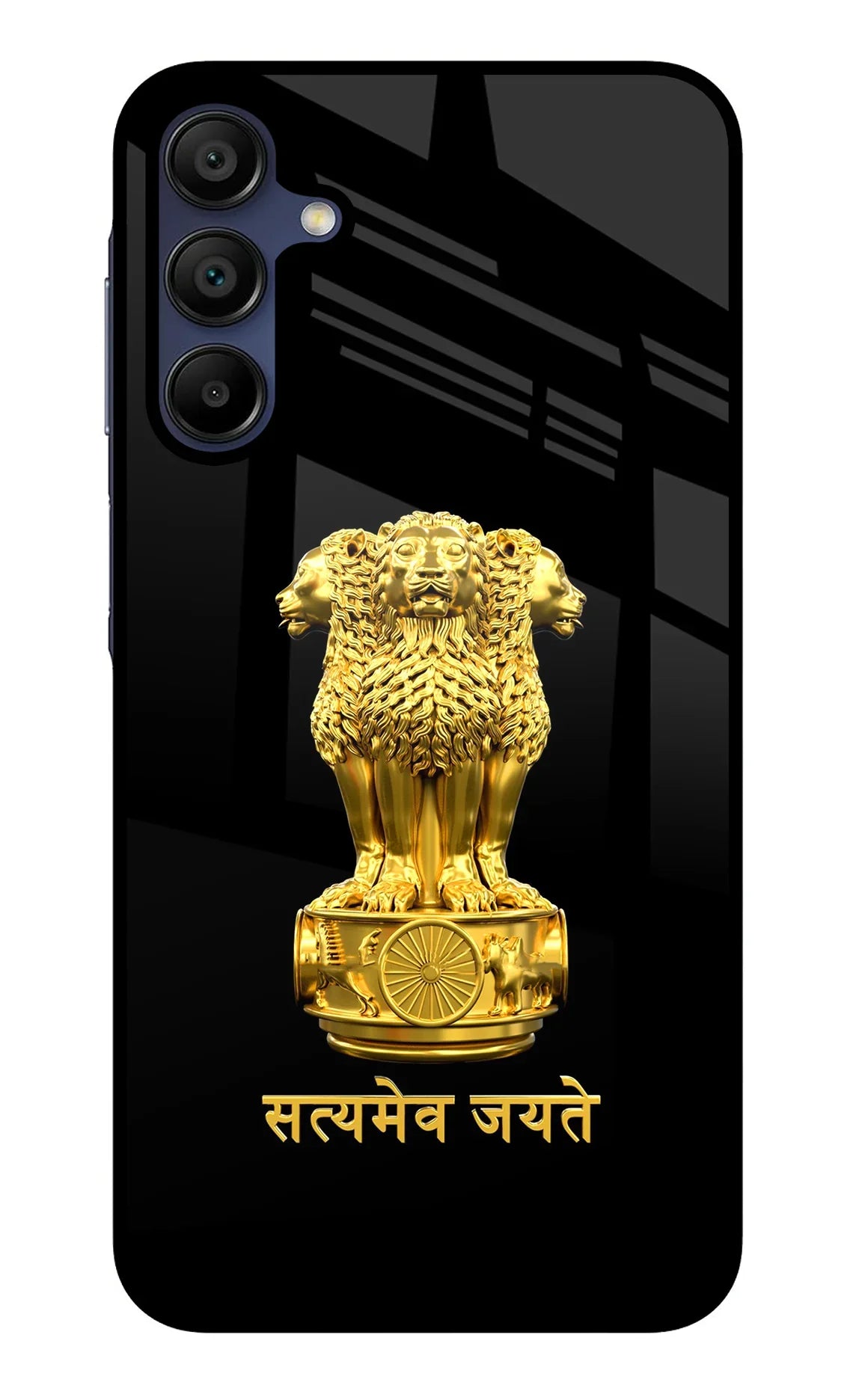 Satyamev Jayate Golden Samsung A15 5G Glass Case - Satyamev Jayate Golden Samsung A15 5G Glass Case Satyamev Jayate Golden Samsung A15 5G Glass Case