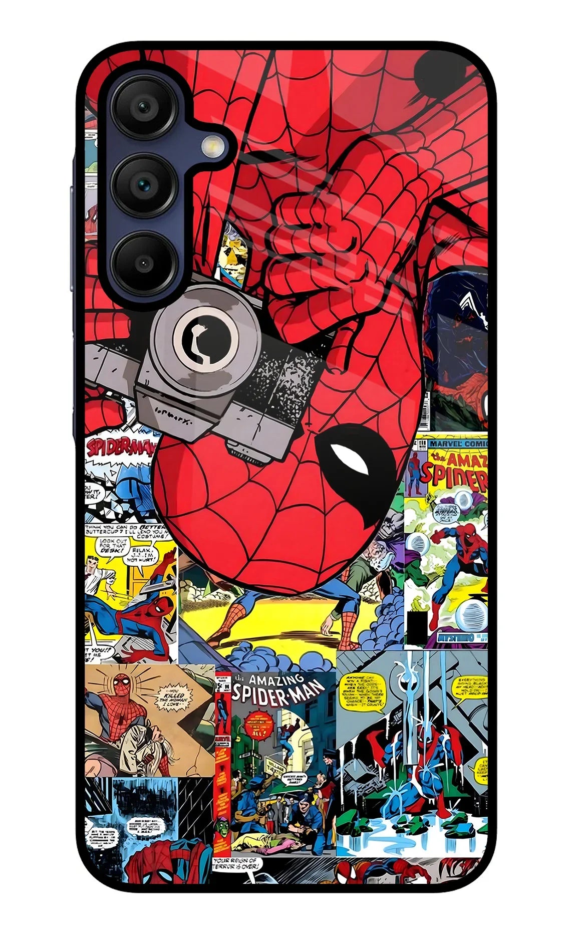 Spider Man Samsung A15 5G Glass Case - Spider Man Samsung A15 5G Glass Case Spider Man Samsung A15 5G Glass Case