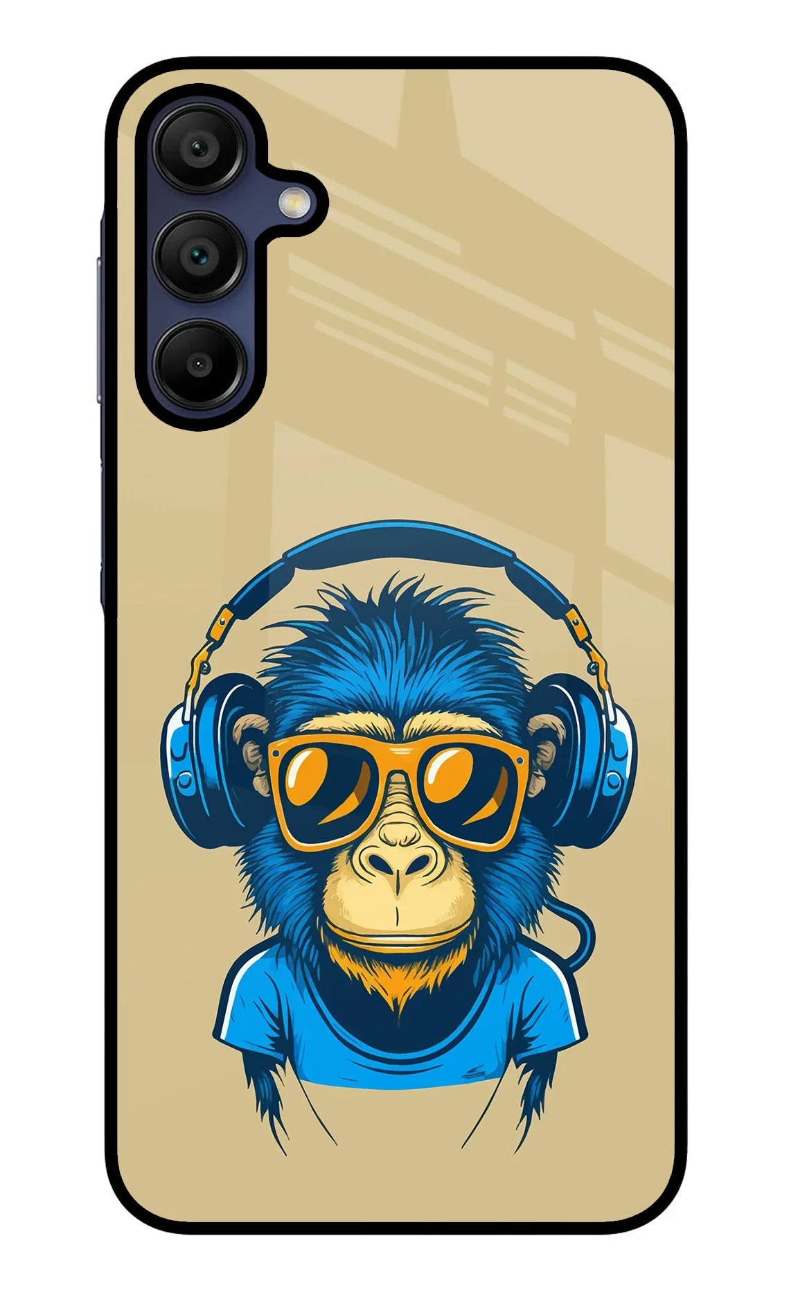 Monkey Headphone Samsung A15 5G Glass Case - Monkey Headphone Samsung A15 5G Glass Case Monkey Headphone Samsung A15 5G Glass Case