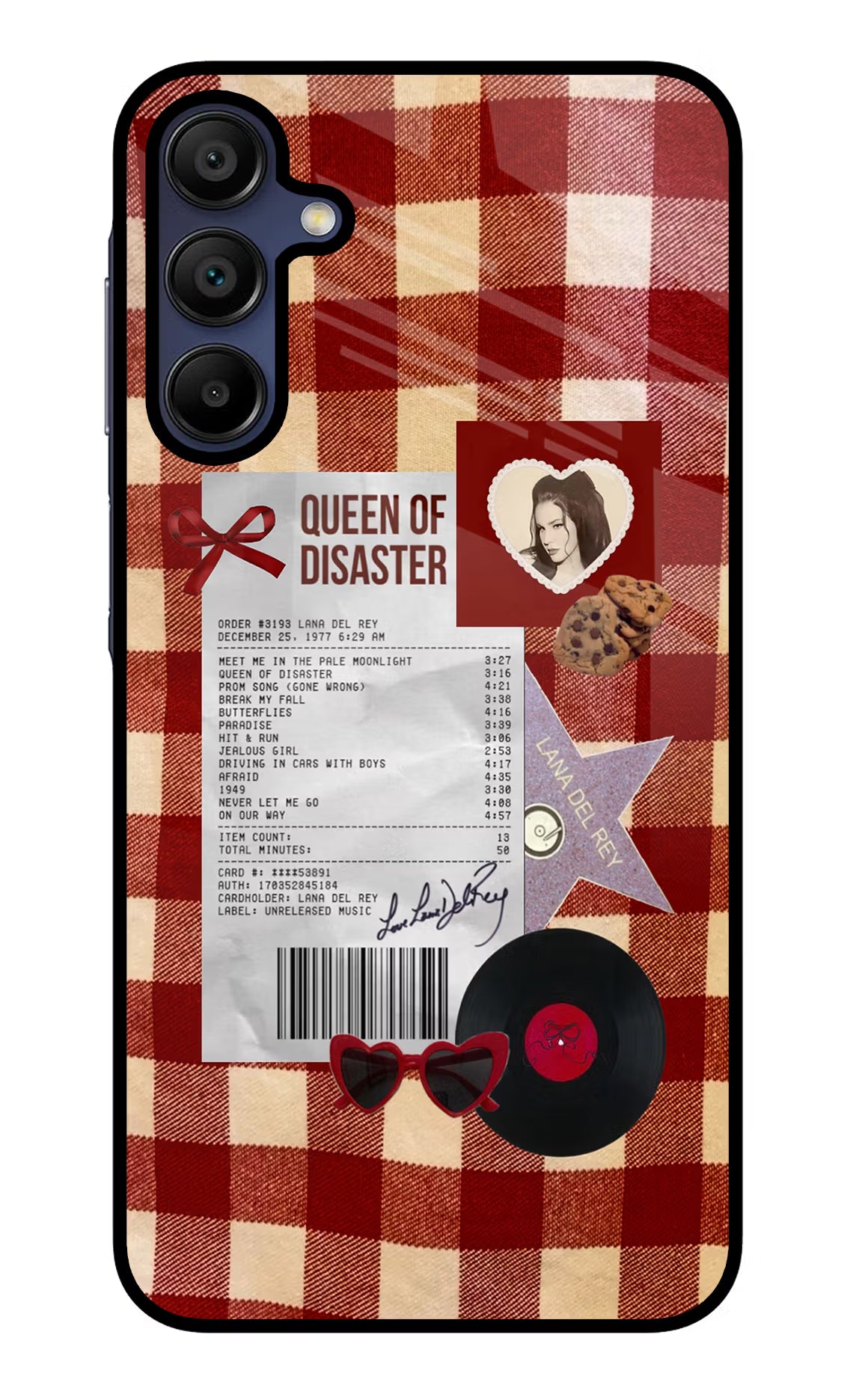 Queen of Disaster Samsung A15 5G Glass Case - Queen of Disaster Samsung A15 5G Glass Case Queen of Disaster Samsung A15 5G Glass Case