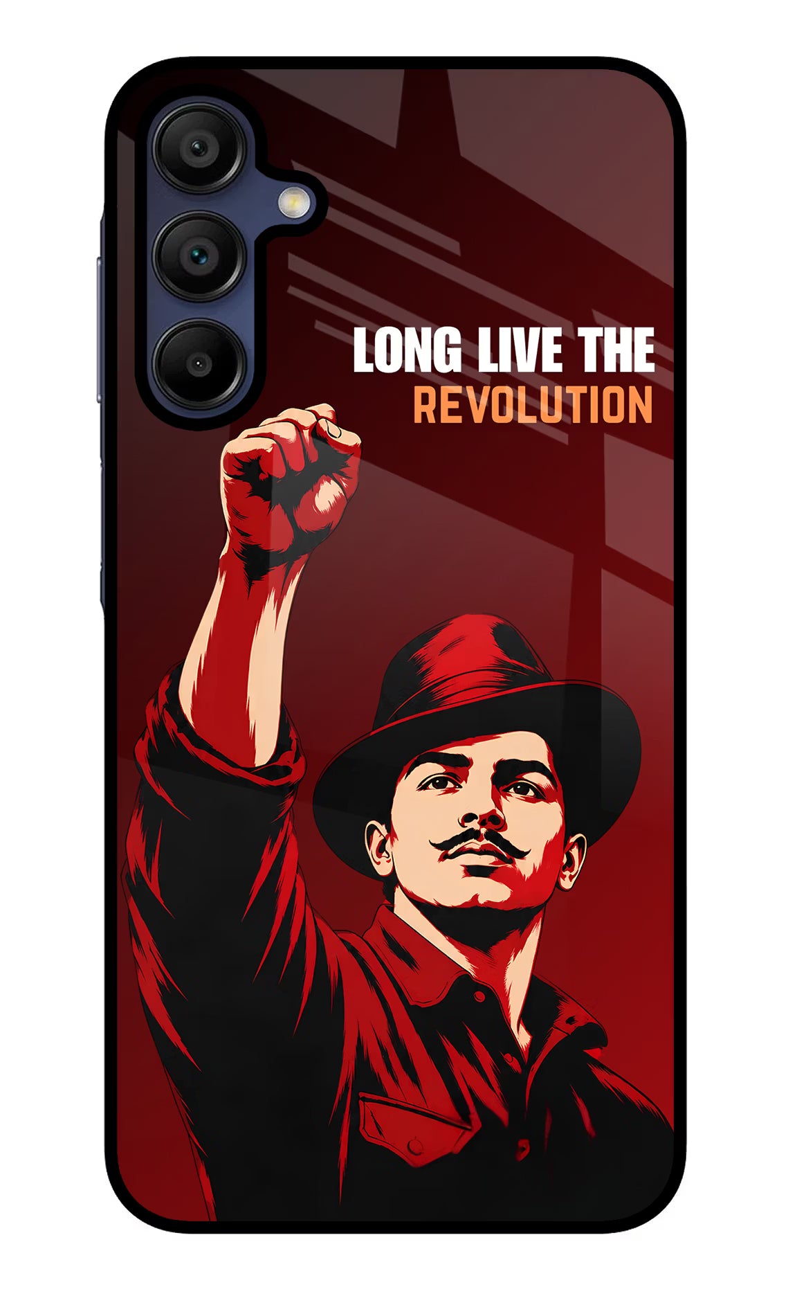 Bhagat Singh Revolution Samsung A15 5G Glass Case - Bhagat Singh Revolution Samsung A15 5G Glass Case Bhagat Singh Revolution Samsung A15 5G Glass Case