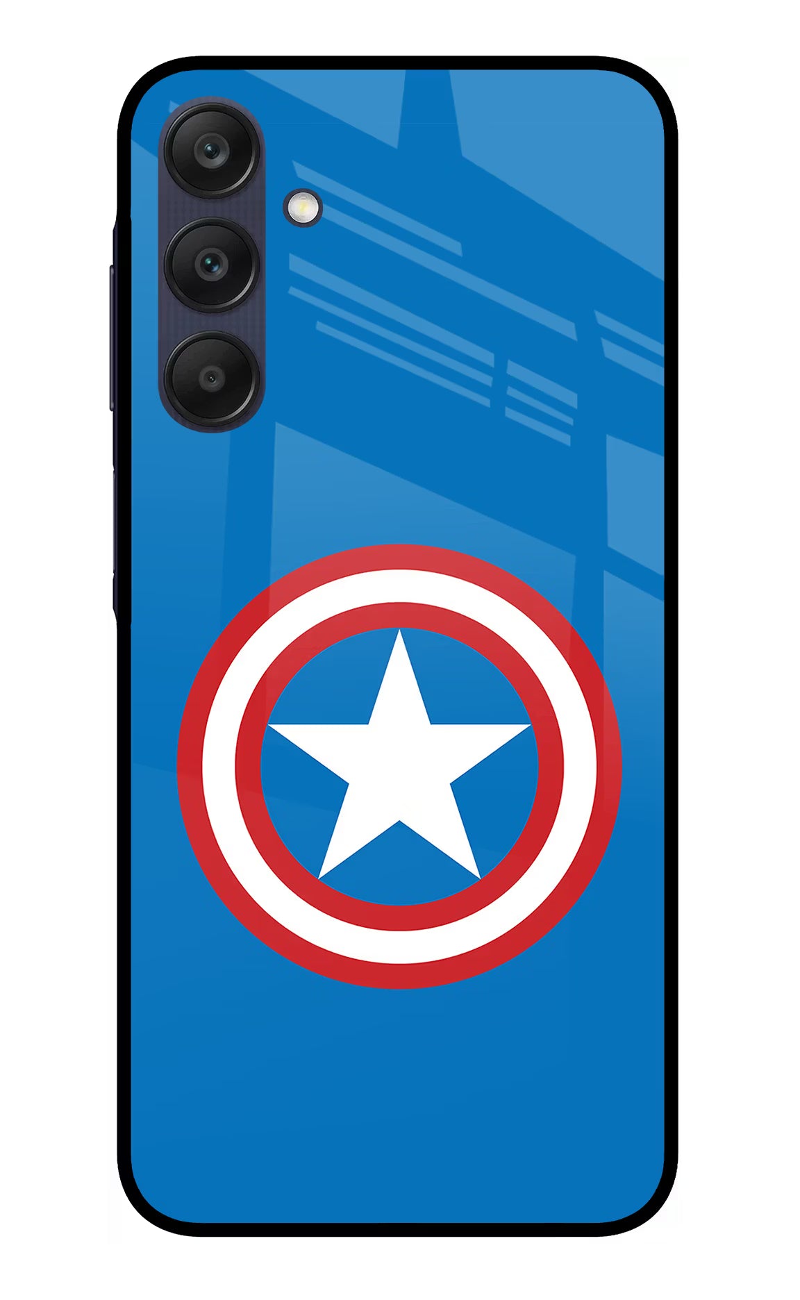 Captain America Logo Samsung A25 5G Glass Case - Captain America Logo Samsung A25 5G Glass Case Captain America Logo Samsung A25 5G Glass Case