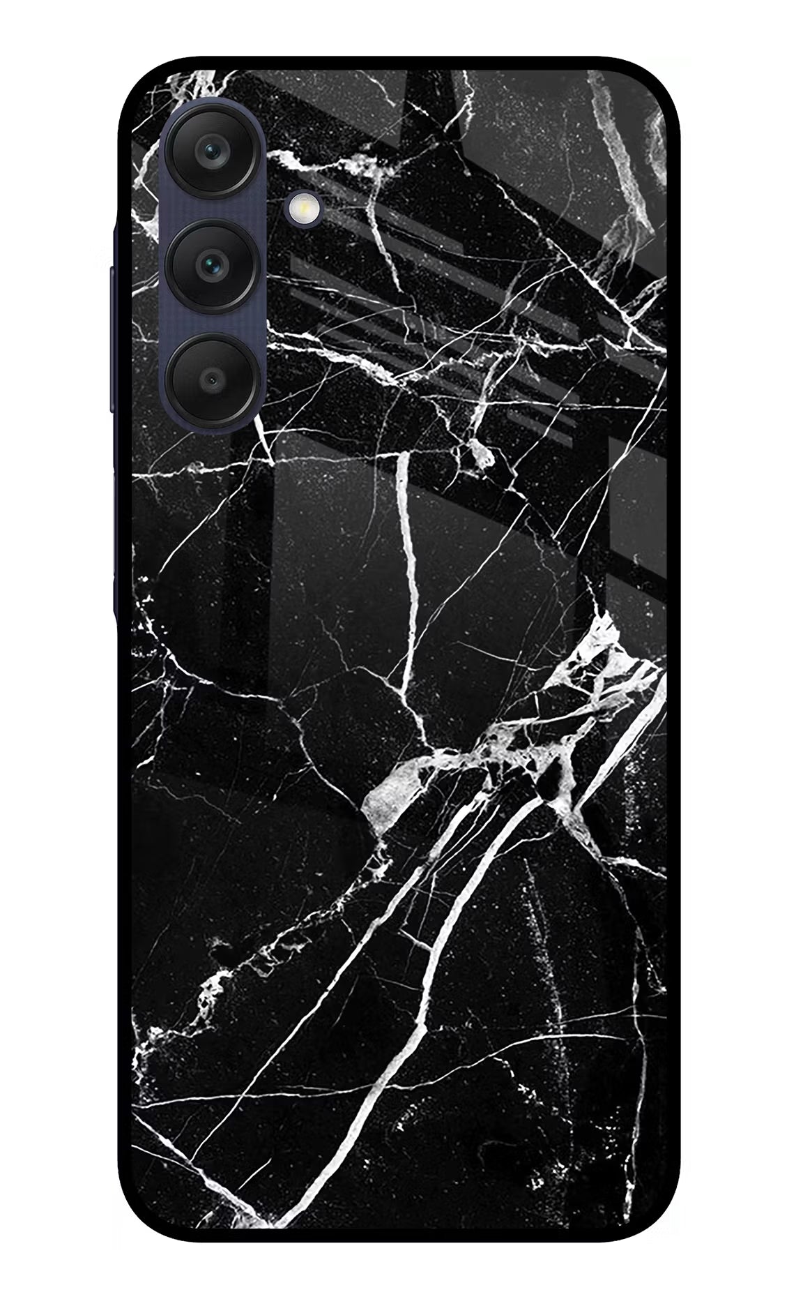 Black Marble Pattern Samsung A25 5G Glass Case - Black Marble Pattern Samsung A25 5G Glass Case Black Marble Pattern Samsung A25 5G Glass Case
