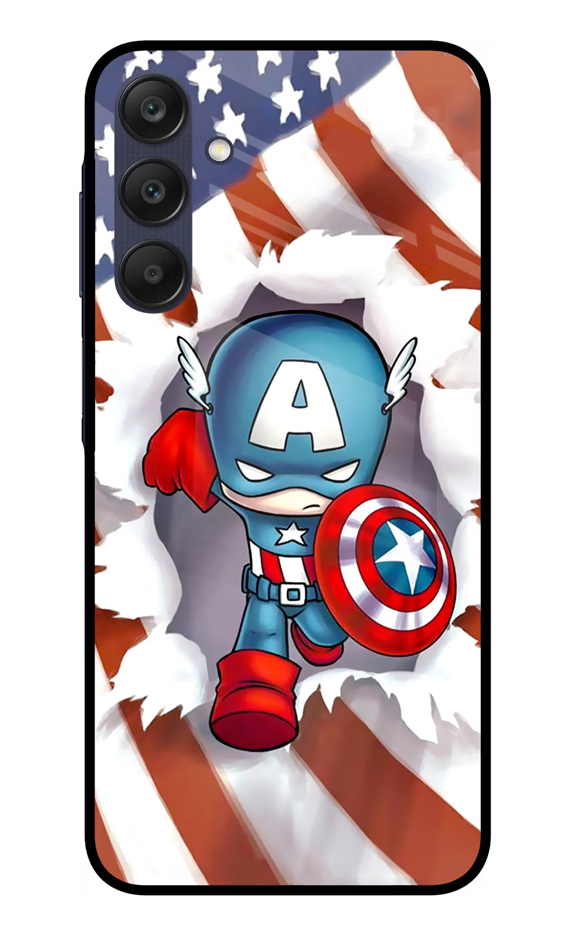 Captain America Samsung A25 5G Glass Case - Captain America Samsung A25 5G Glass Case Captain America Samsung A25 5G Glass Case