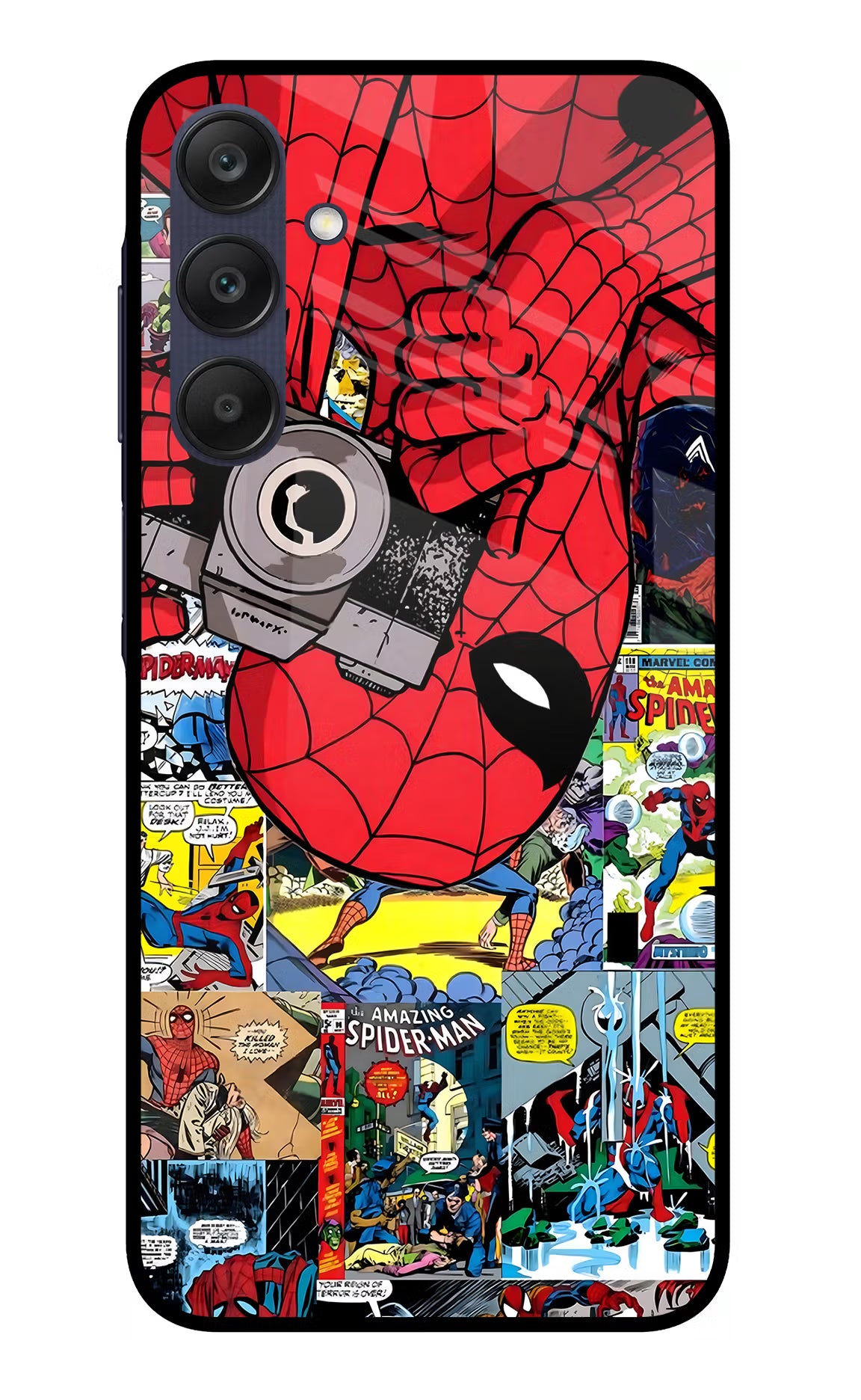 Spider Man Samsung A25 5G Glass Case - Spider Man Samsung A25 5G Glass Case Spider Man Samsung A25 5G Glass Case