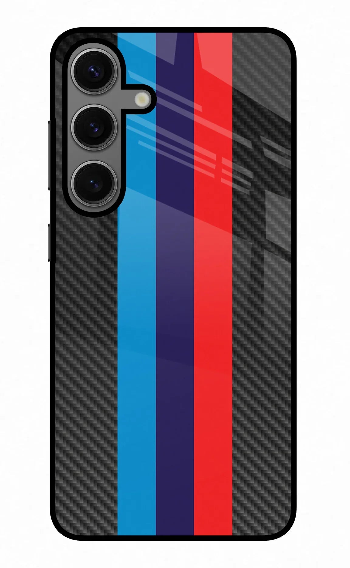 BMW Stripes Pattern Samsung S24 Glass Case - BMW Stripes Pattern Samsung S24 Glass Case BMW Stripes Pattern Samsung S24 Glass Case