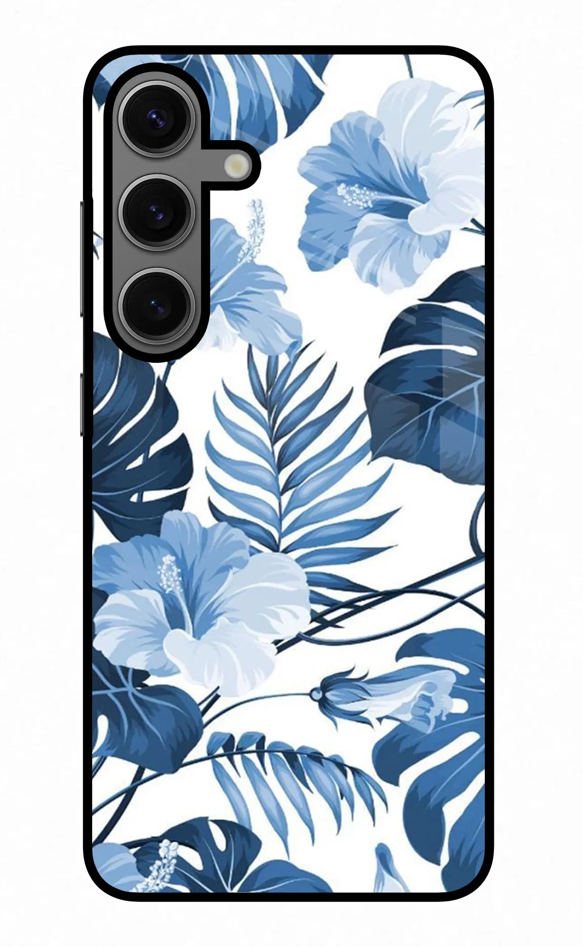Fabric Art Samsung S24 Glass Case - Fabric Art Samsung S24 Glass Case Fabric Art Samsung S24 Glass Case