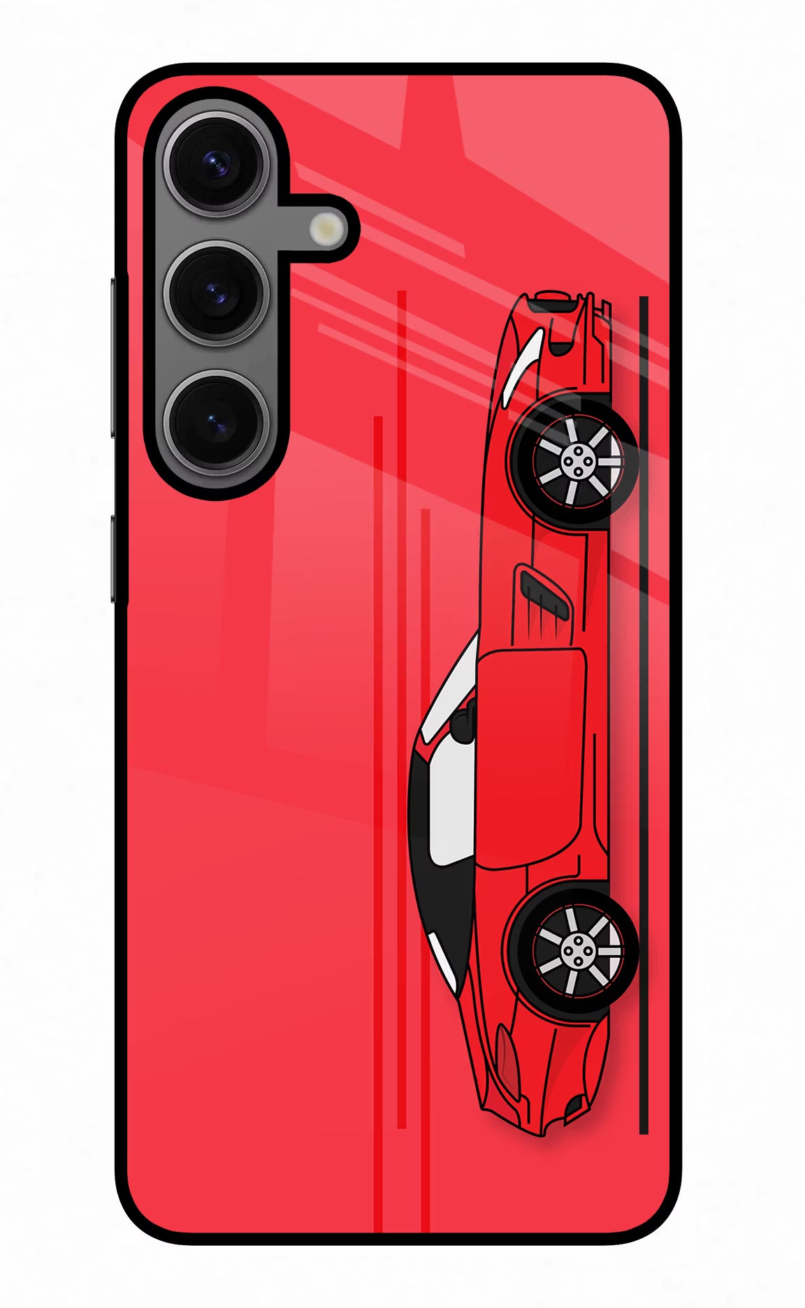 Red Velocity Samsung S24 Glass Case - Red Velocity Samsung S24 Glass Case Red Velocity Samsung S24 Glass Case