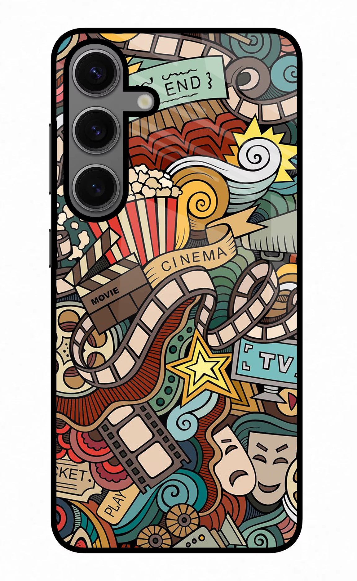 Cinema Abstract Samsung S24 Plus Glass Case - Cinema Abstract Samsung S24 Plus Glass Case Cinema Abstract Samsung S24 Plus Glass Case