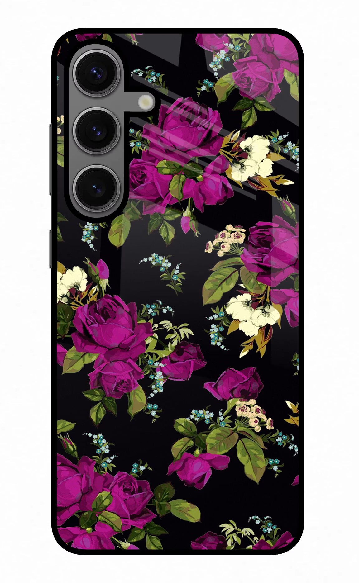 Flowers Samsung S24 Plus Glass Case - Flowers Samsung S24 Plus Glass Case Flowers Samsung S24 Plus Glass Case