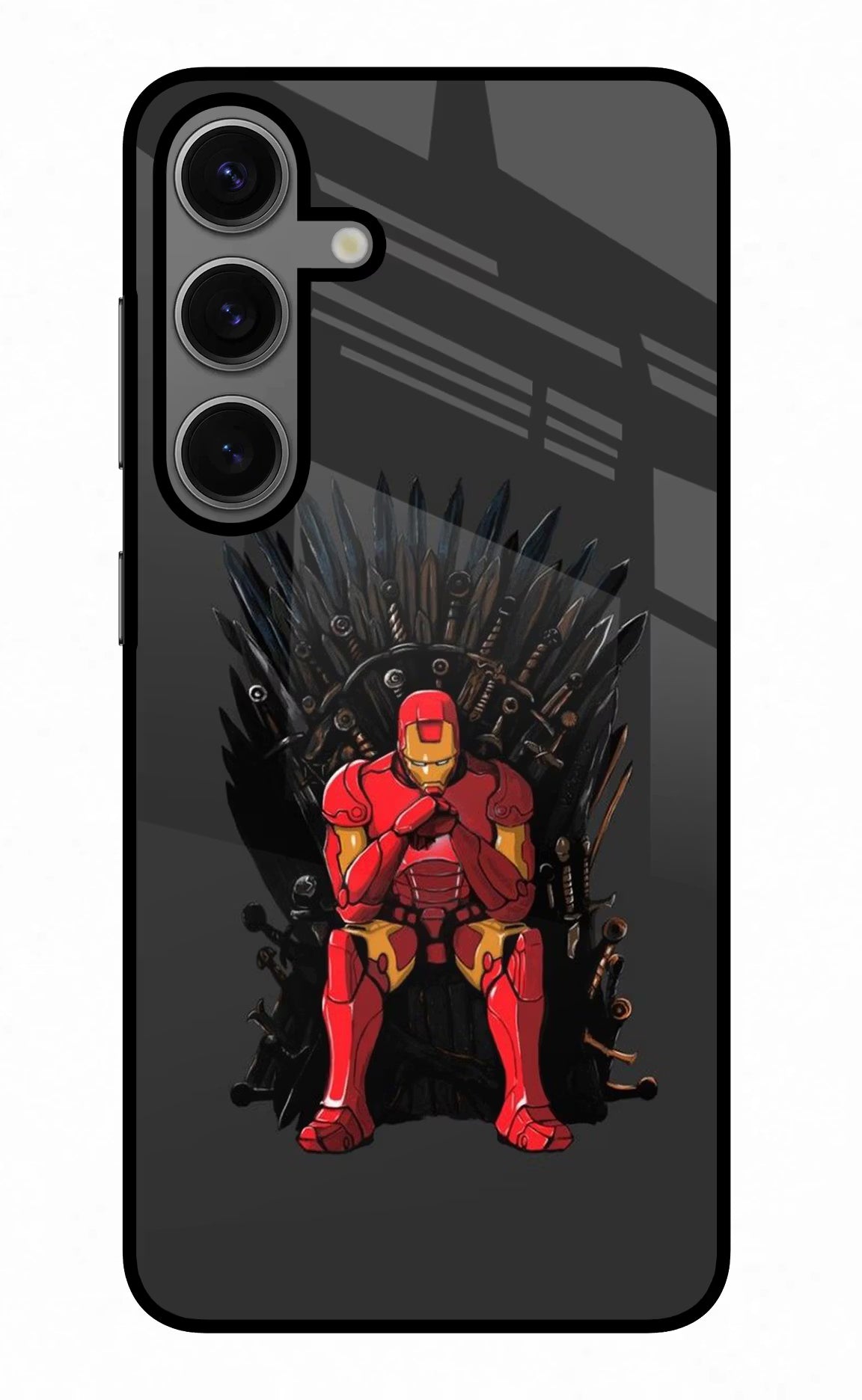 Ironman Throne Samsung S24 Plus Glass Case - Ironman Throne Samsung S24 Plus Glass Case Ironman Throne Samsung S24 Plus Glass Case