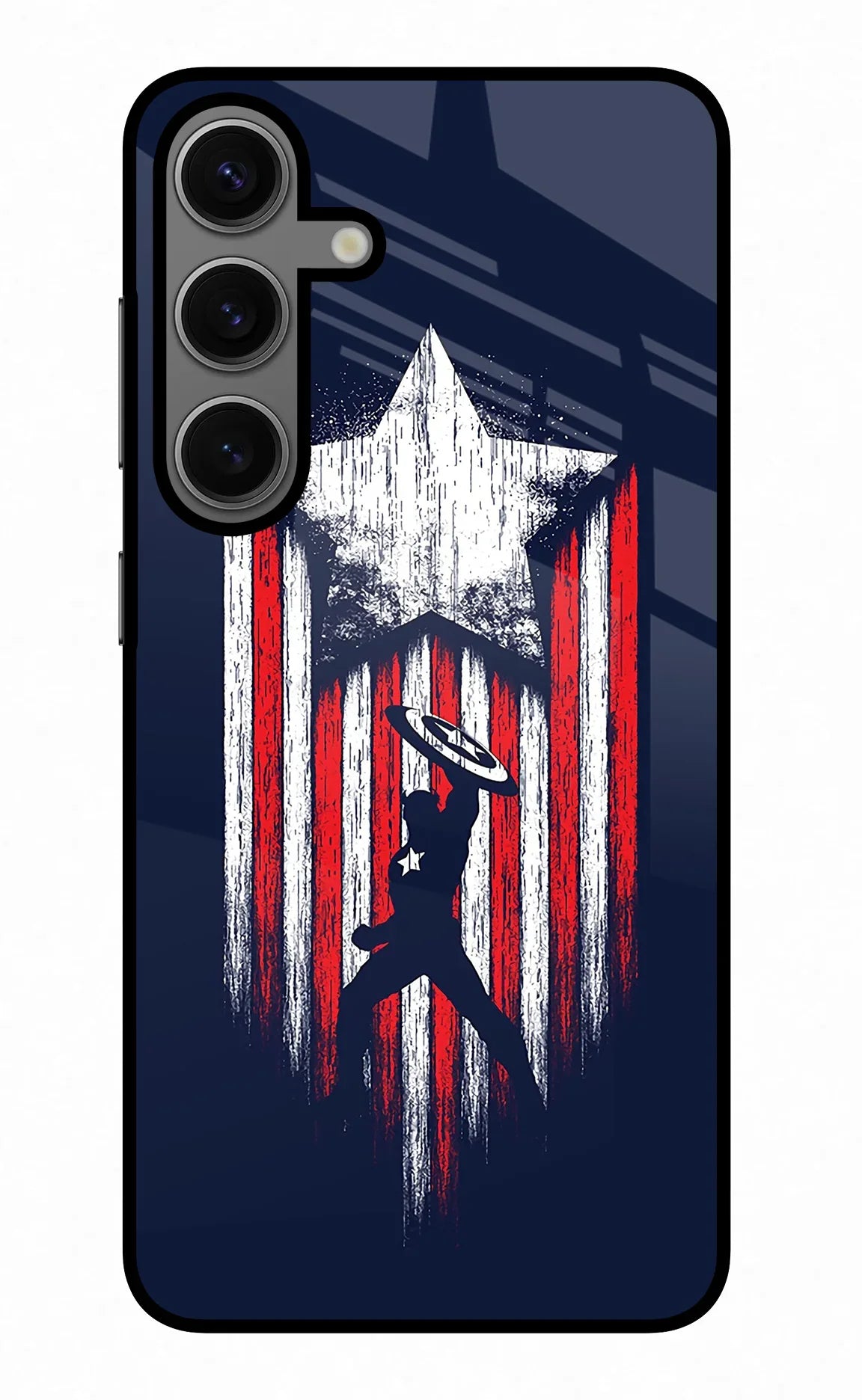 Captain America Marvel Art Samsung S24 Plus Glass Case - Captain America Marvel Art Samsung S24 Plus Glass Case Captain America Marvel Art Samsung S24 Plus Glass Case