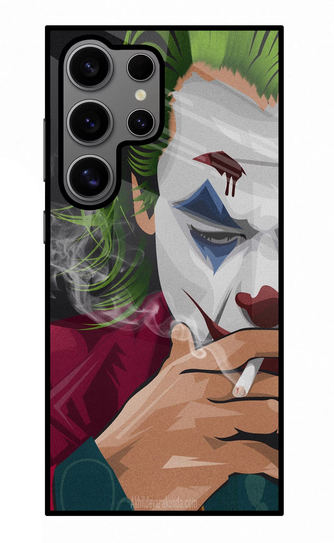 Joker Smoking Samsung S24 Ultra Glass Case - Joker Smoking Samsung S24 Ultra Glass Case Joker Smoking Samsung S24 Ultra Glass Case