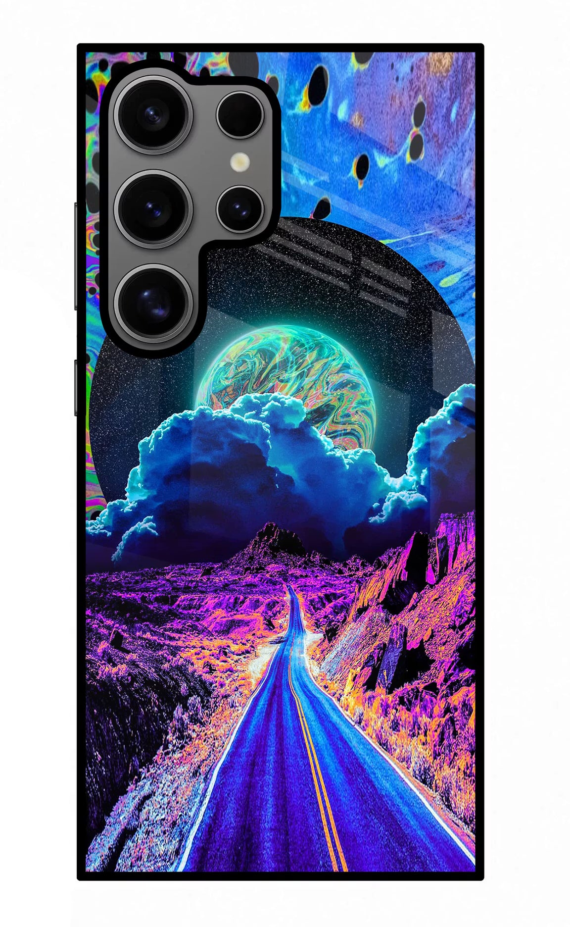 Psychedelic Painting Samsung S24 Ultra Glass Case - Psychedelic Painting Samsung S24 Ultra Glass Case Psychedelic Painting Samsung S24 Ultra Glass Case
