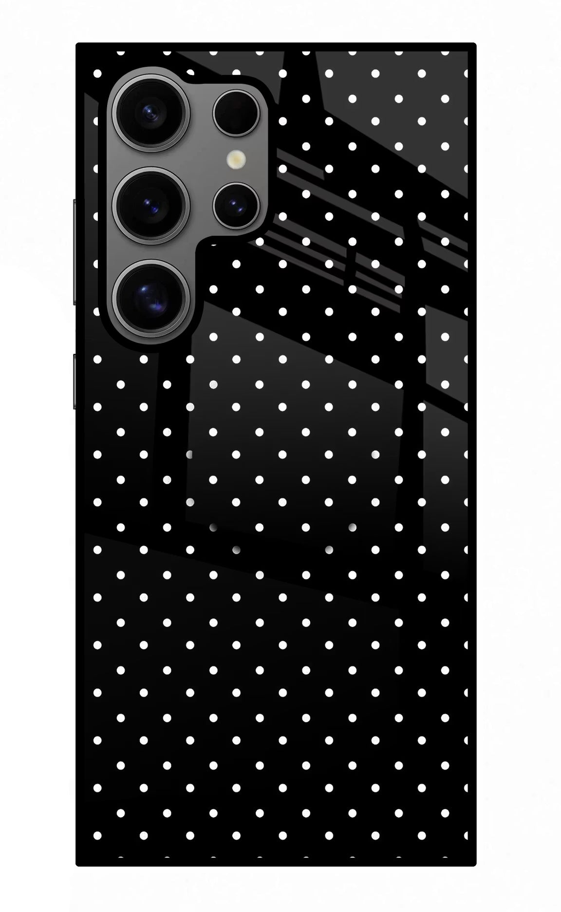 White Dots Samsung S24 Ultra Glass Case - White Dots Samsung S24 Ultra Glass Case White Dots Samsung S24 Ultra Glass Case