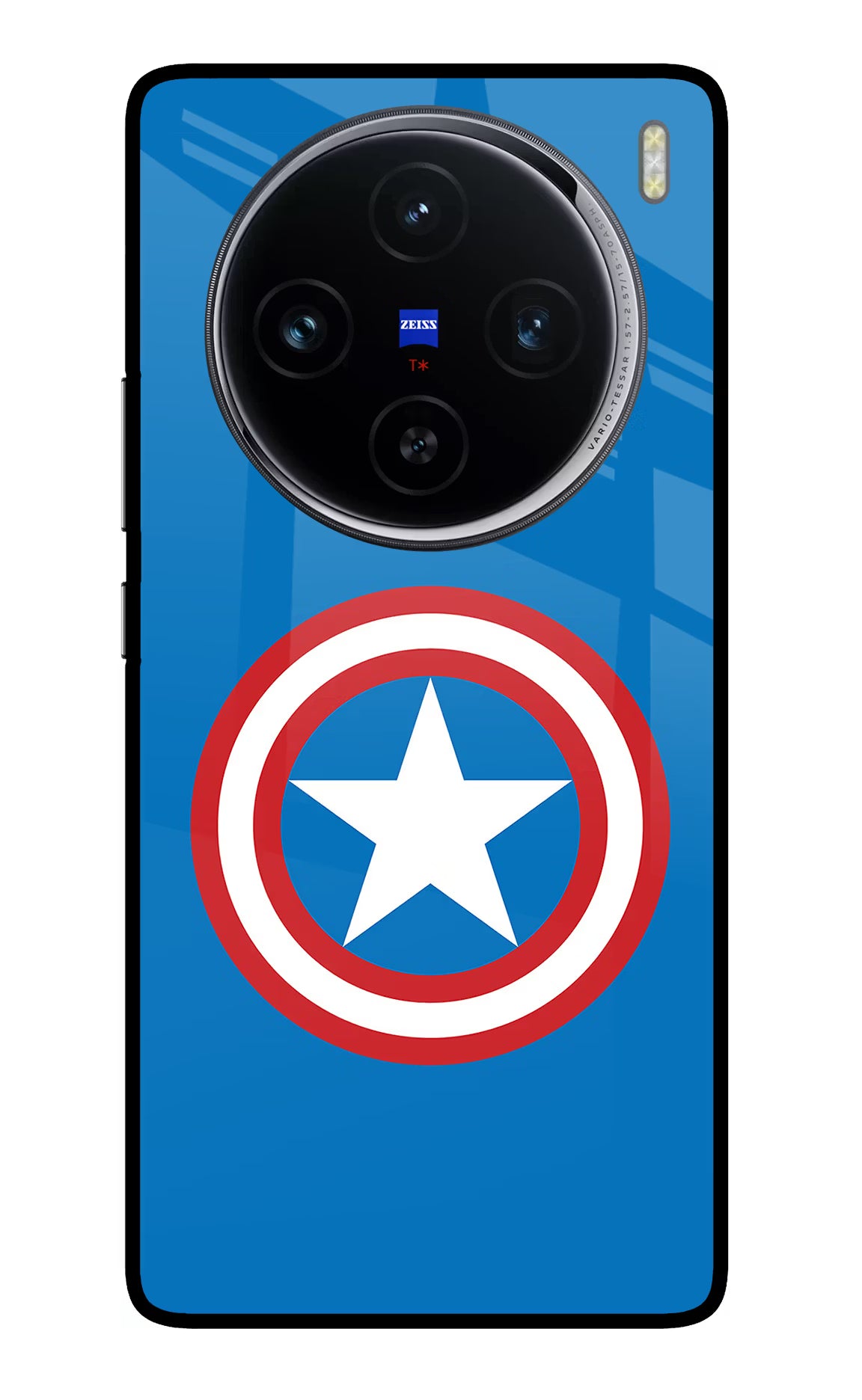 Captain America Logo Vivo X100 Glass Case - Captain America Logo Vivo X100 Glass Case Captain America Logo Vivo X100 Glass Case