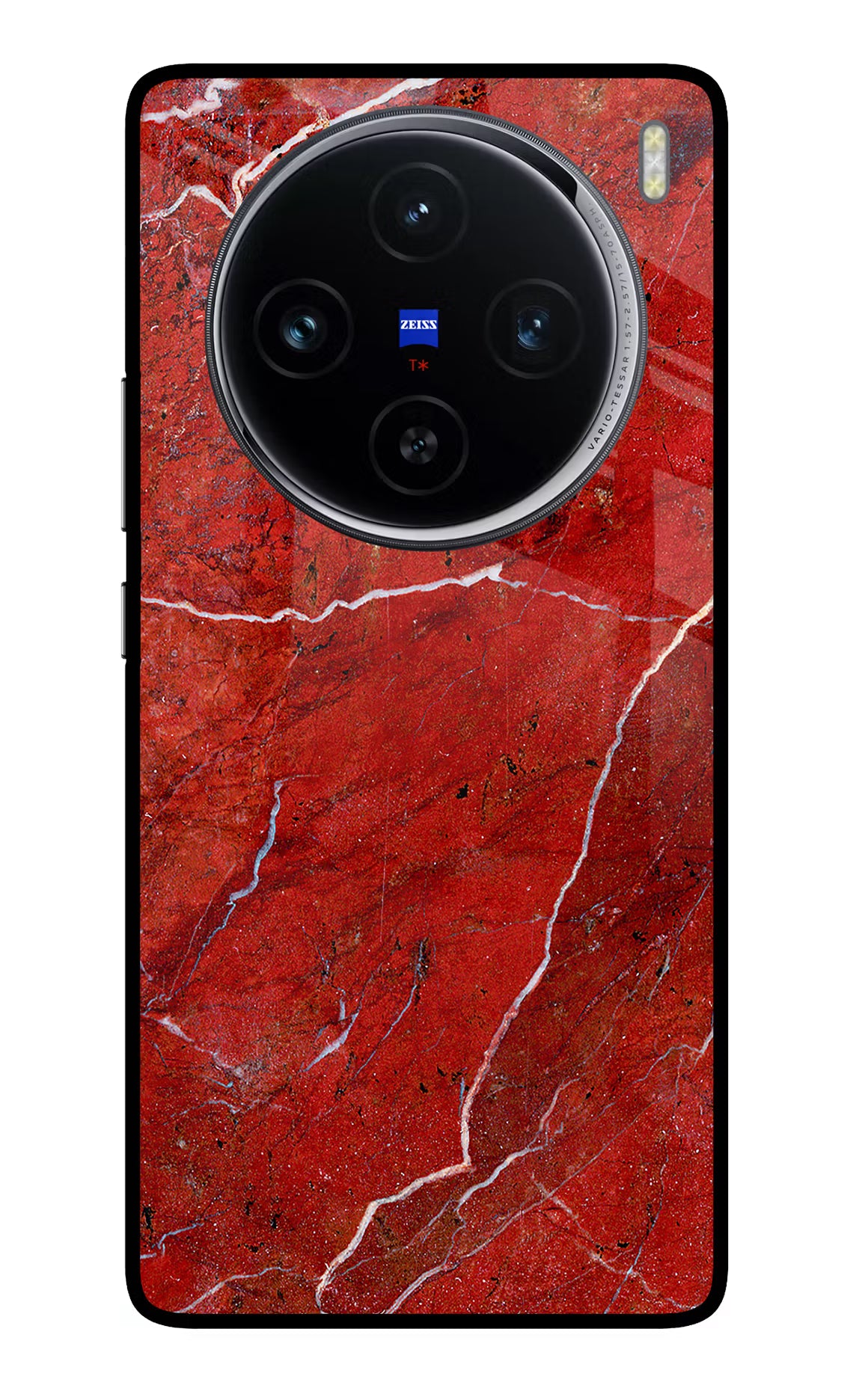 Red Marble Design Vivo X100 Glass Case - Red Marble Design Vivo X100 Glass Case Red Marble Design Vivo X100 Glass Case