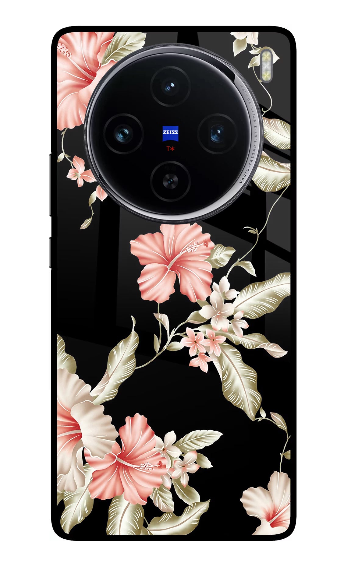 Flowers Vivo X100 Glass Case - Flowers Vivo X100 Glass Case Flowers Vivo X100 Glass Case