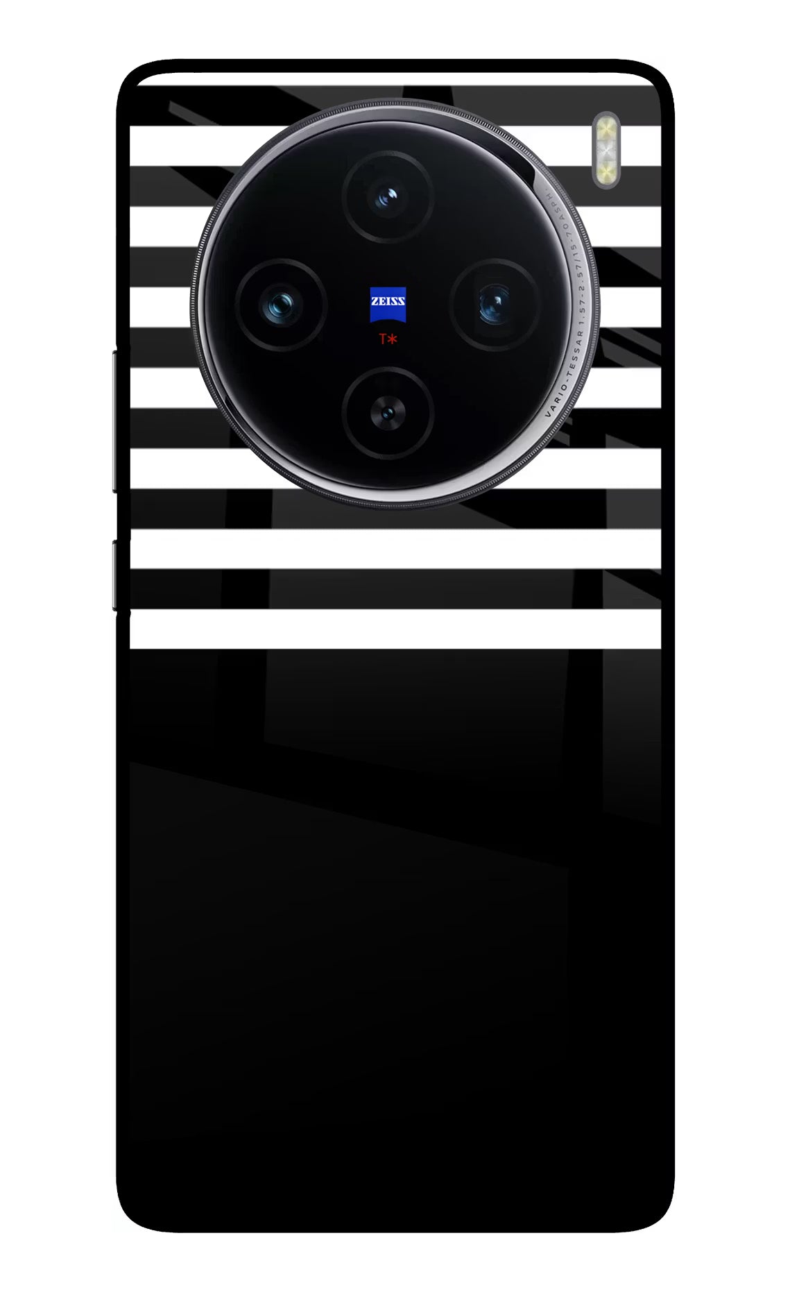 Black and White Print Vivo X100 Glass Case - Black and White Print Vivo X100 Glass Case Black and White Print Vivo X100 Glass Case