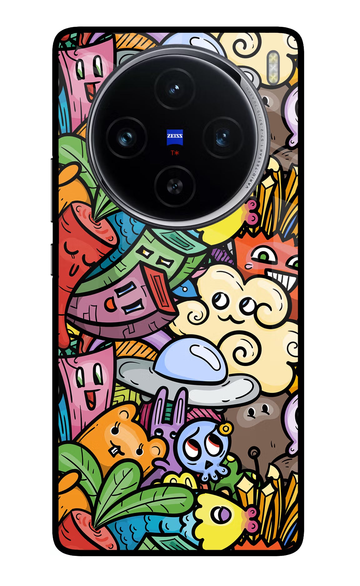 Veggie Doodle Vivo X100 Glass Case - Veggie Doodle Vivo X100 Glass Case Veggie Doodle Vivo X100 Glass Case
