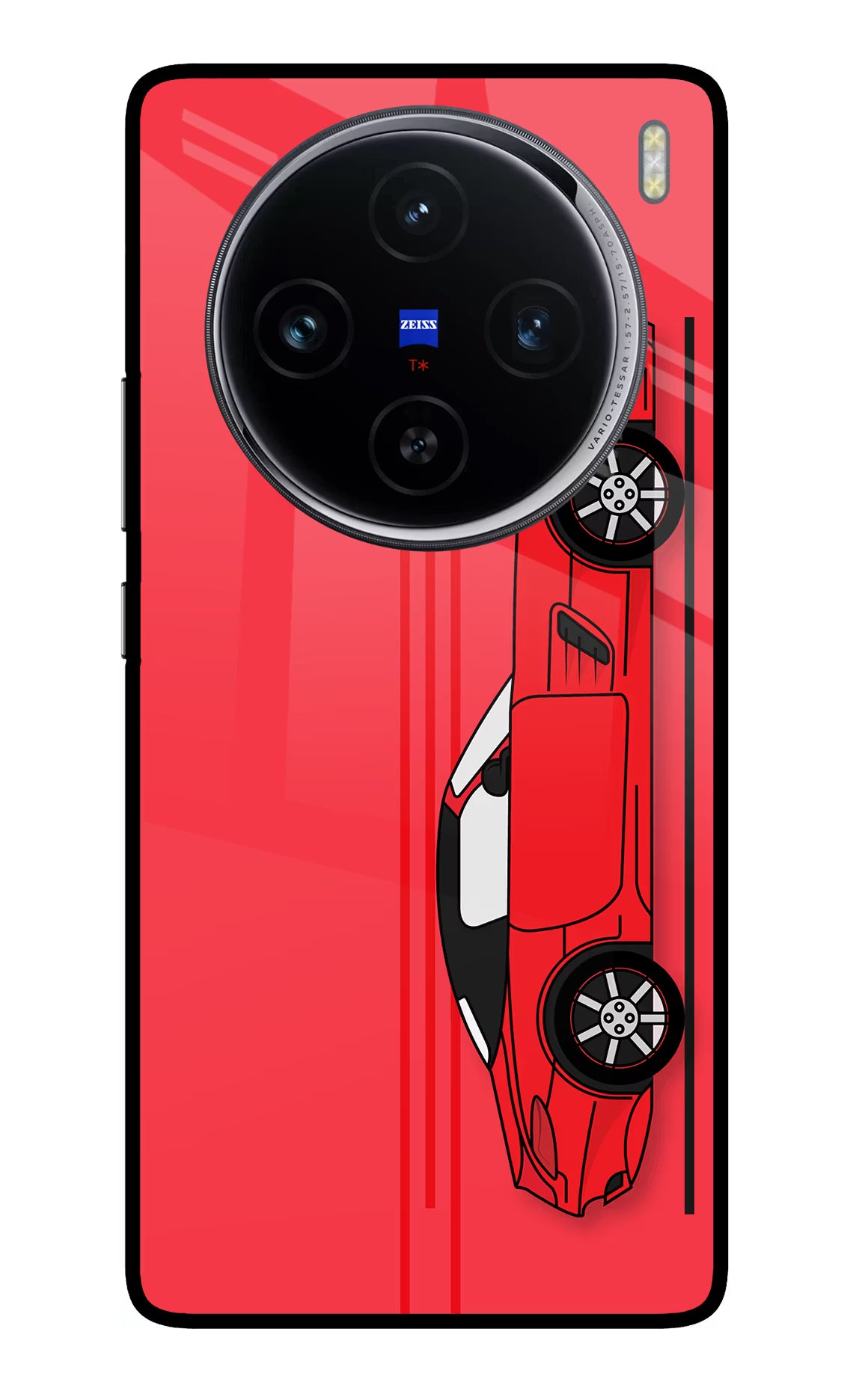 Red Velocity Vivo X100 Glass Case - Red Velocity Vivo X100 Glass Case Red Velocity Vivo X100 Glass Case