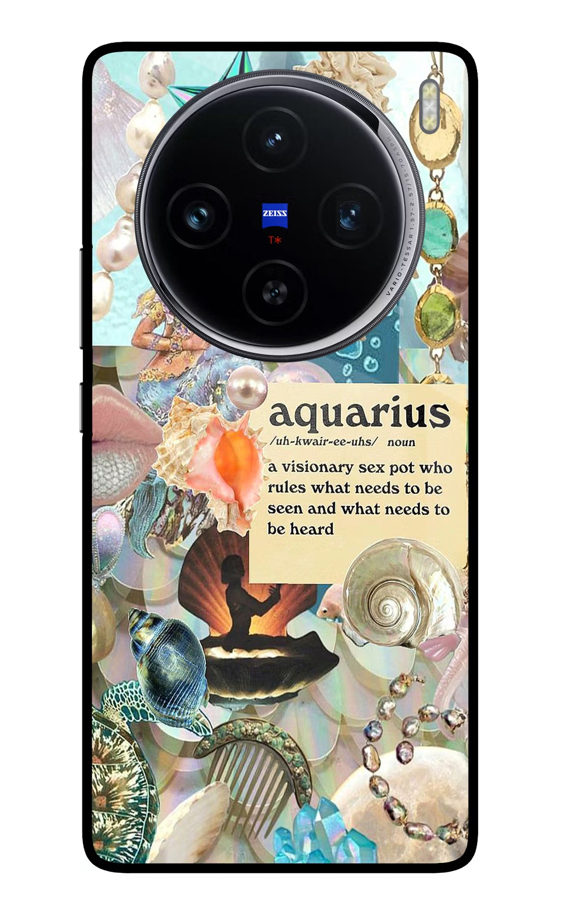 Aquarius Zodiac Vivo X100 Glass Case - Aquarius Zodiac Vivo X100 Glass Case Aquarius Zodiac Vivo X100 Glass Case
