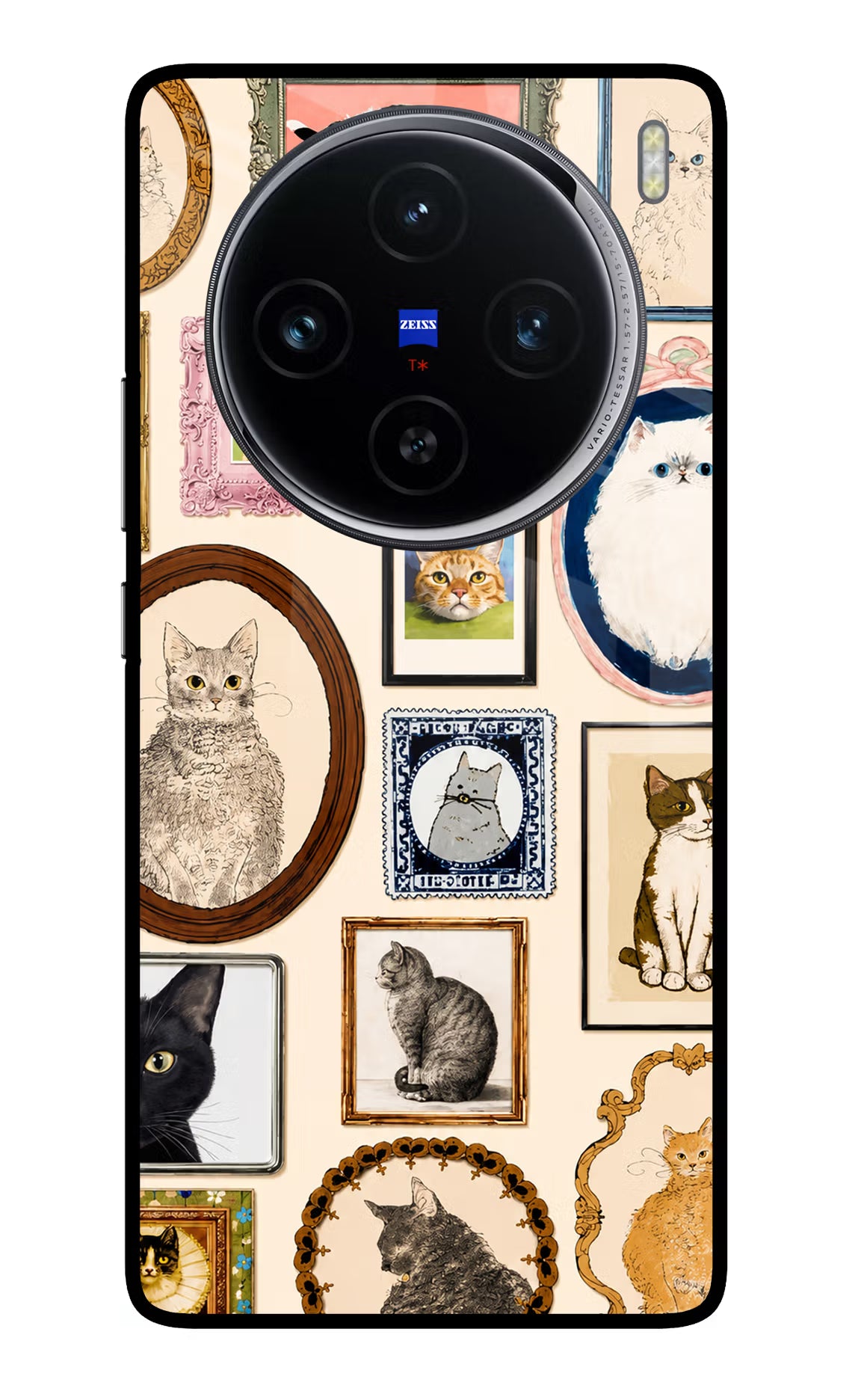 Mirror Cats Vivo X100 Glass Case - Mirror Cats Vivo X100 Glass Case Mirror Cats Vivo X100 Glass Case