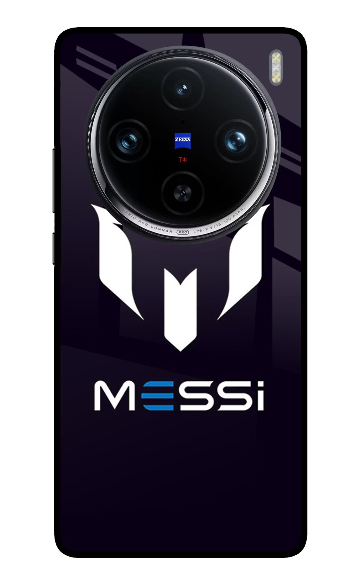 Messi Logo Vivo X100 Pro Glass Case Back Cover by Casekaro