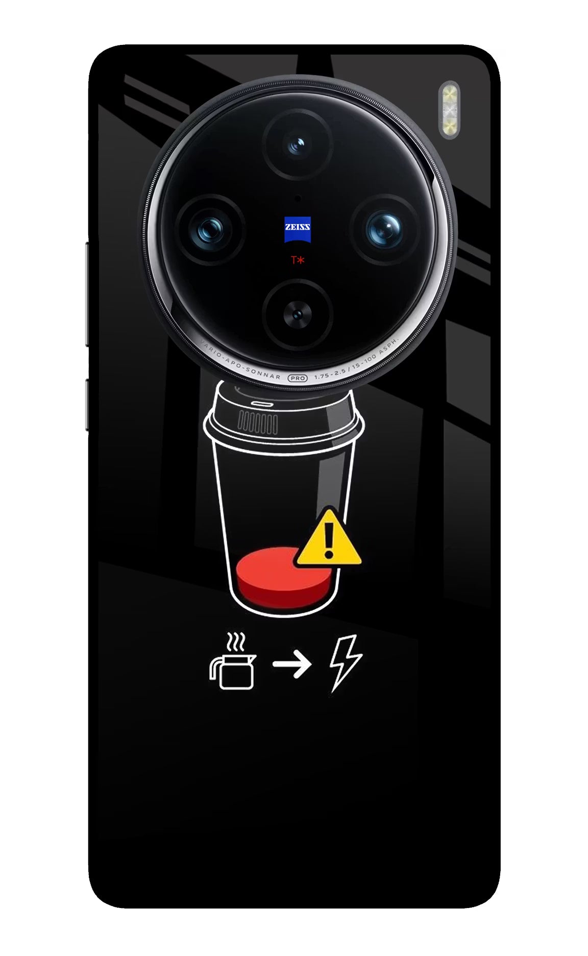 Coffee Vivo X100 Pro Glass Case - Coffee Vivo X100 Pro Glass Case Coffee Vivo X100 Pro Glass Case