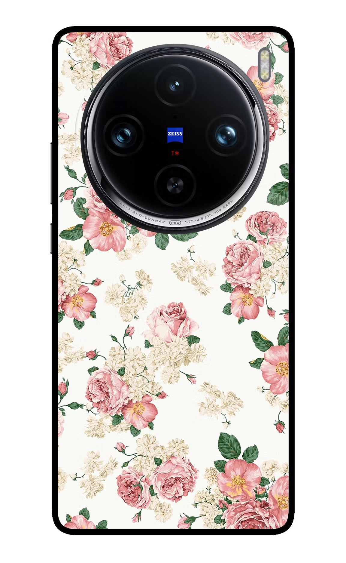 Flowers Vivo X100 Pro Back Cover - Flowers Vivo X100 Pro Glass Case Back Cover by Casekaro Flowers Vivo X100 Pro Glass Case Back Cover by Casekaro