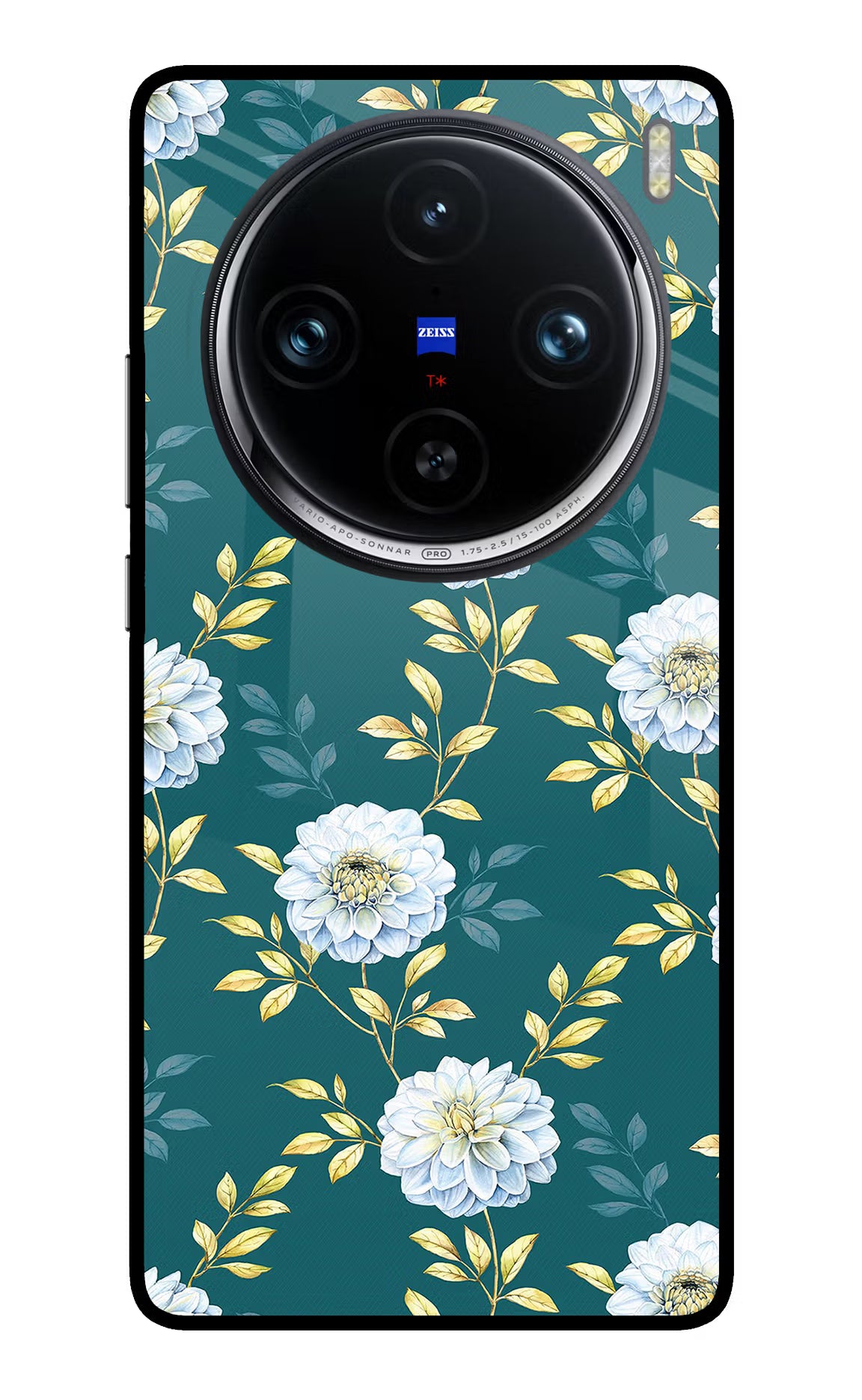 Flowers Vivo X100 Pro Back Cover - Flowers Vivo X100 Pro Glass Case Back Cover by Casekaro Flowers Vivo X100 Pro Glass Case Back Cover by Casekaro